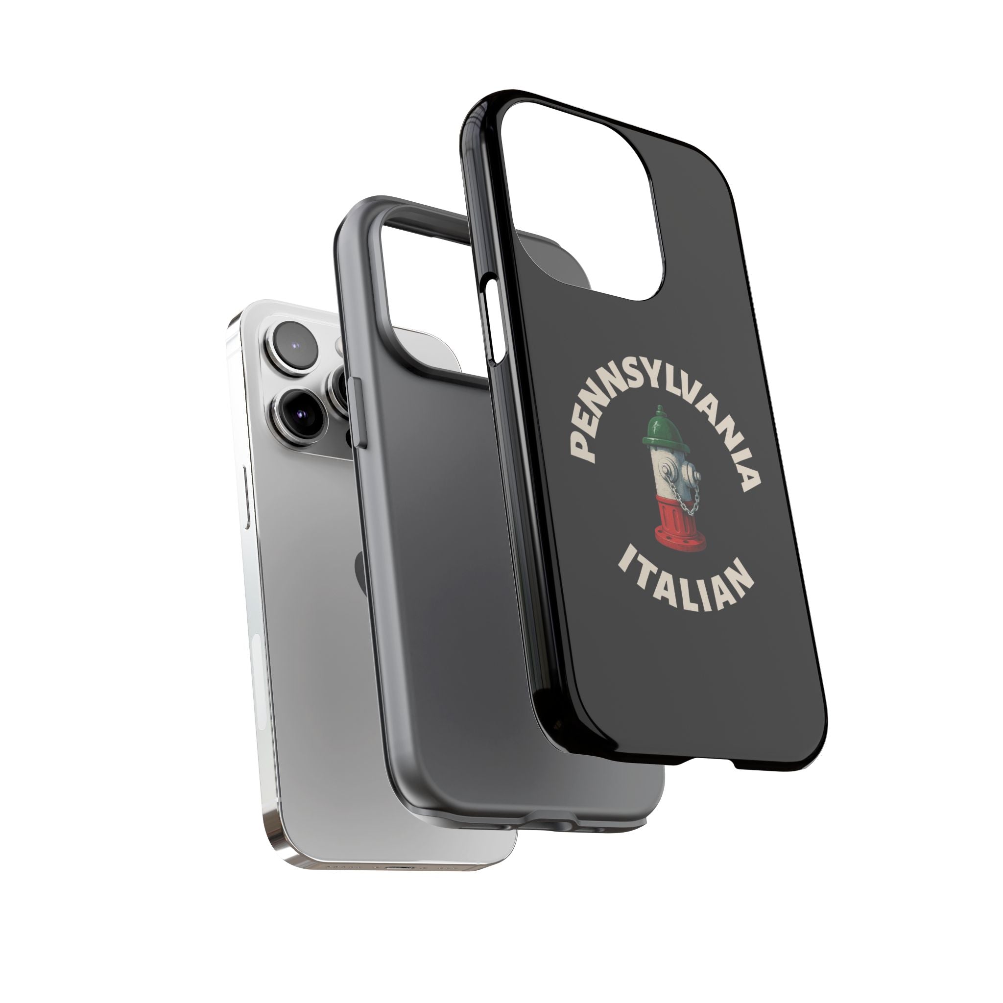 Pennsylvania Italian Black Phone Case, Tough Cases for iPhone, Gift for Italians, Stylish Phone Cover, Unique Phone Accessory