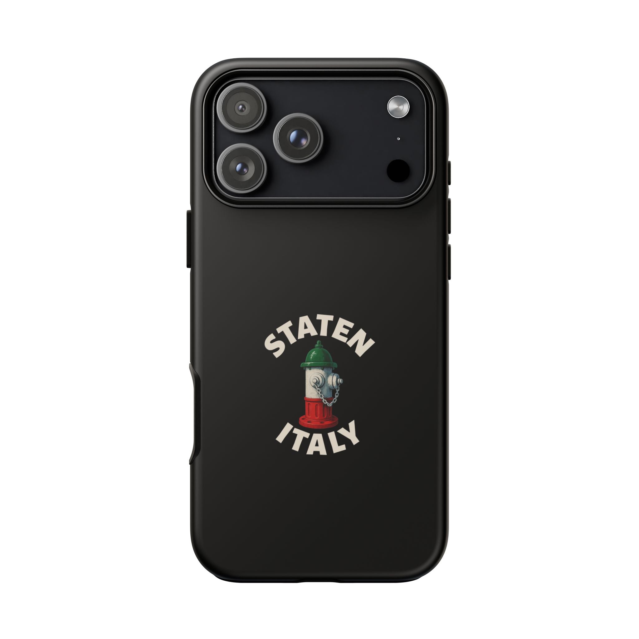 Staten Italy Black Phone Case, Tough Cases for iPhone, Gift for Italians, Stylish Phone Cover, Unique Phone Accessory
