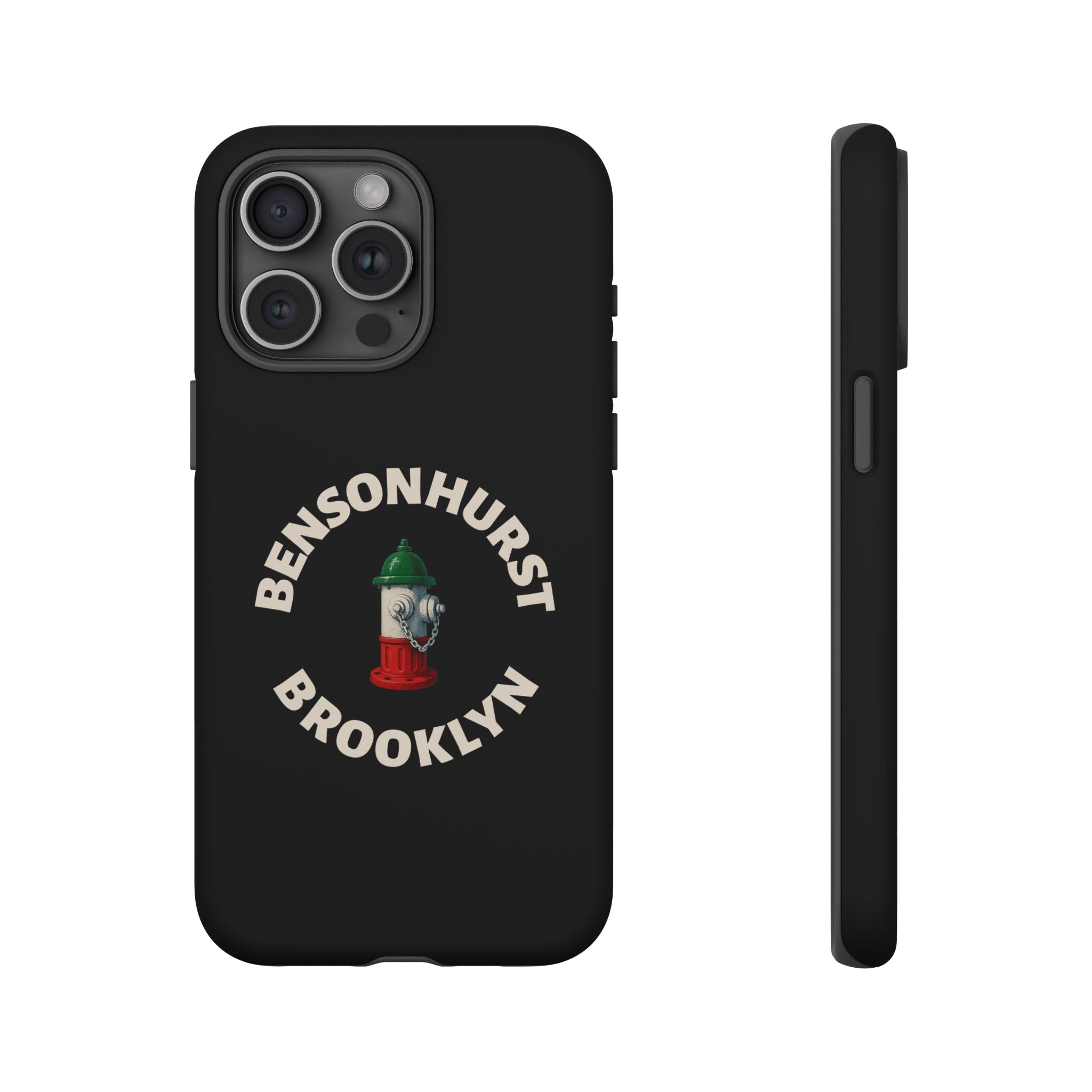 Bensonhurst Brooklyn Black Phone Case, Tough Cases for iPhone, Gift for Italians, Stylish Phone Cover, Unique Phone Accessory