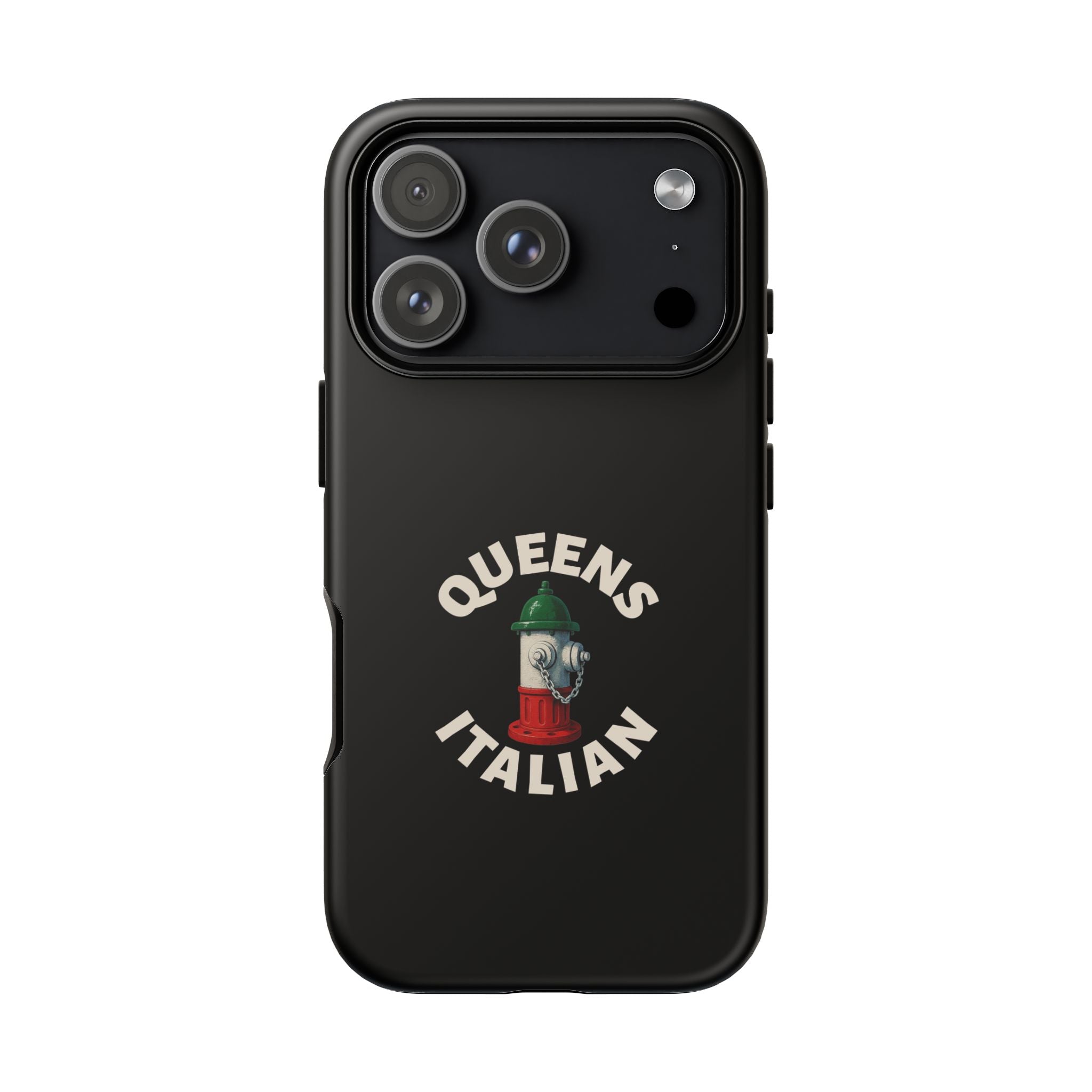 Queens Italian Black Phone Case, Tough Cases for iPhone, Gift for Italians, Stylish Phone Cover, Unique Phone Accessory
