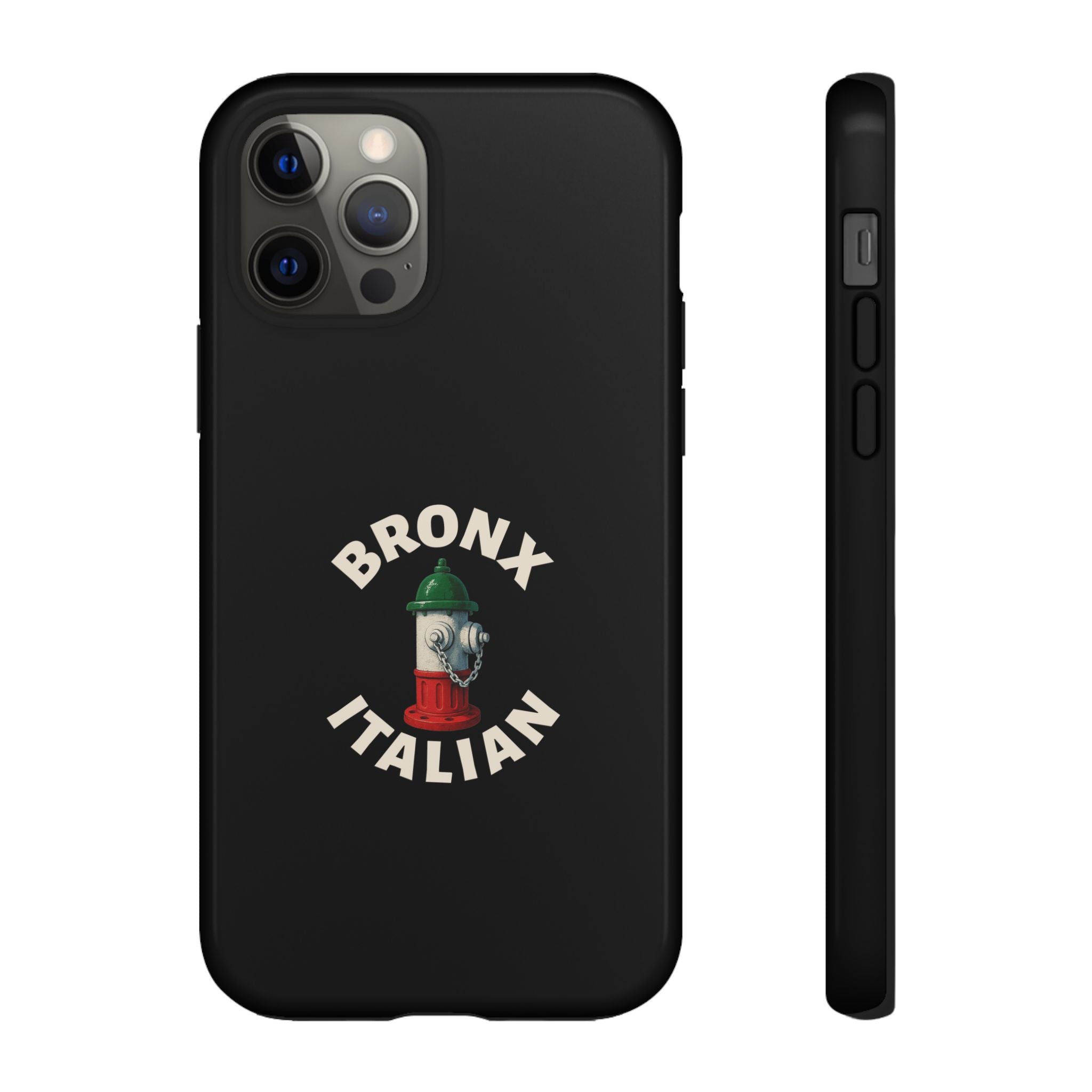 Bronx Italian Black Phone Case, Tough Cases for iPhone, Gift for Italians, Stylish Phone Cover, Unique Phone Accessory
