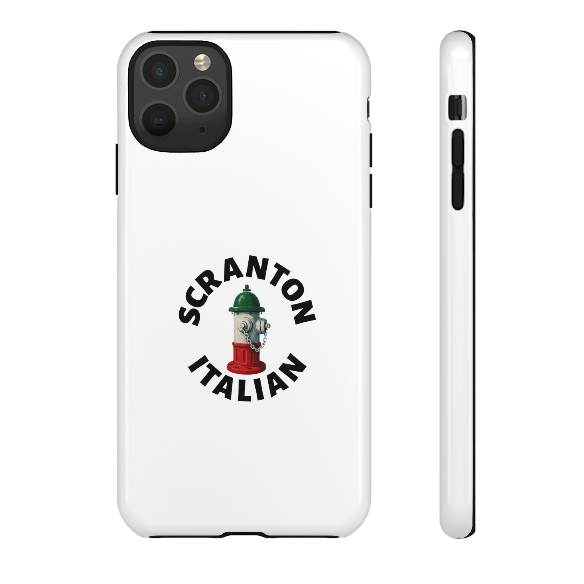 Scranton Italian White Phone Case, Urban Style Phone Cover, Tough Smartphone Case, Gift for Italian Heritage, Fun Streetwear Accessories