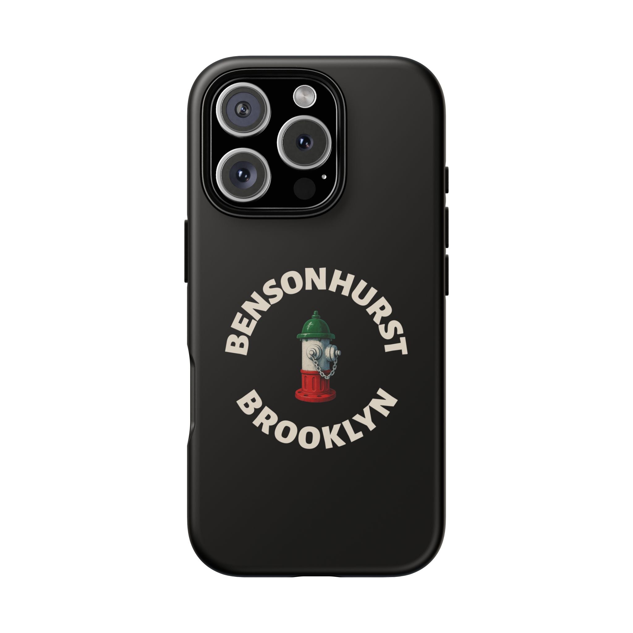 Bensonhurst Brooklyn Black Phone Case, Tough Cases for iPhone, Gift for Italians, Stylish Phone Cover, Unique Phone Accessory