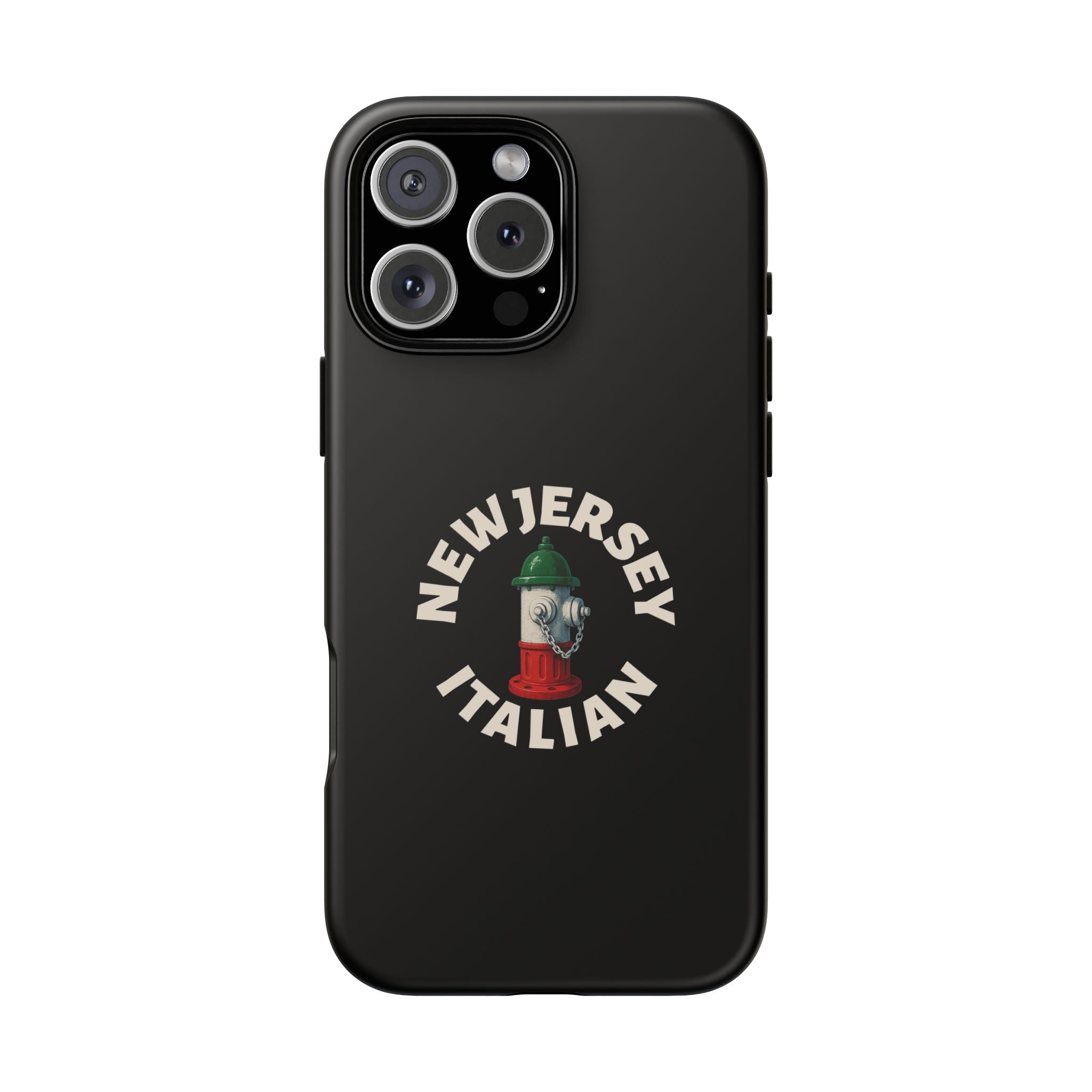 New Jersey Italian Black Phone Case, Tough Cases for iPhone, Gift for Italians, Stylish Phone Cover, Unique Phone Accessory