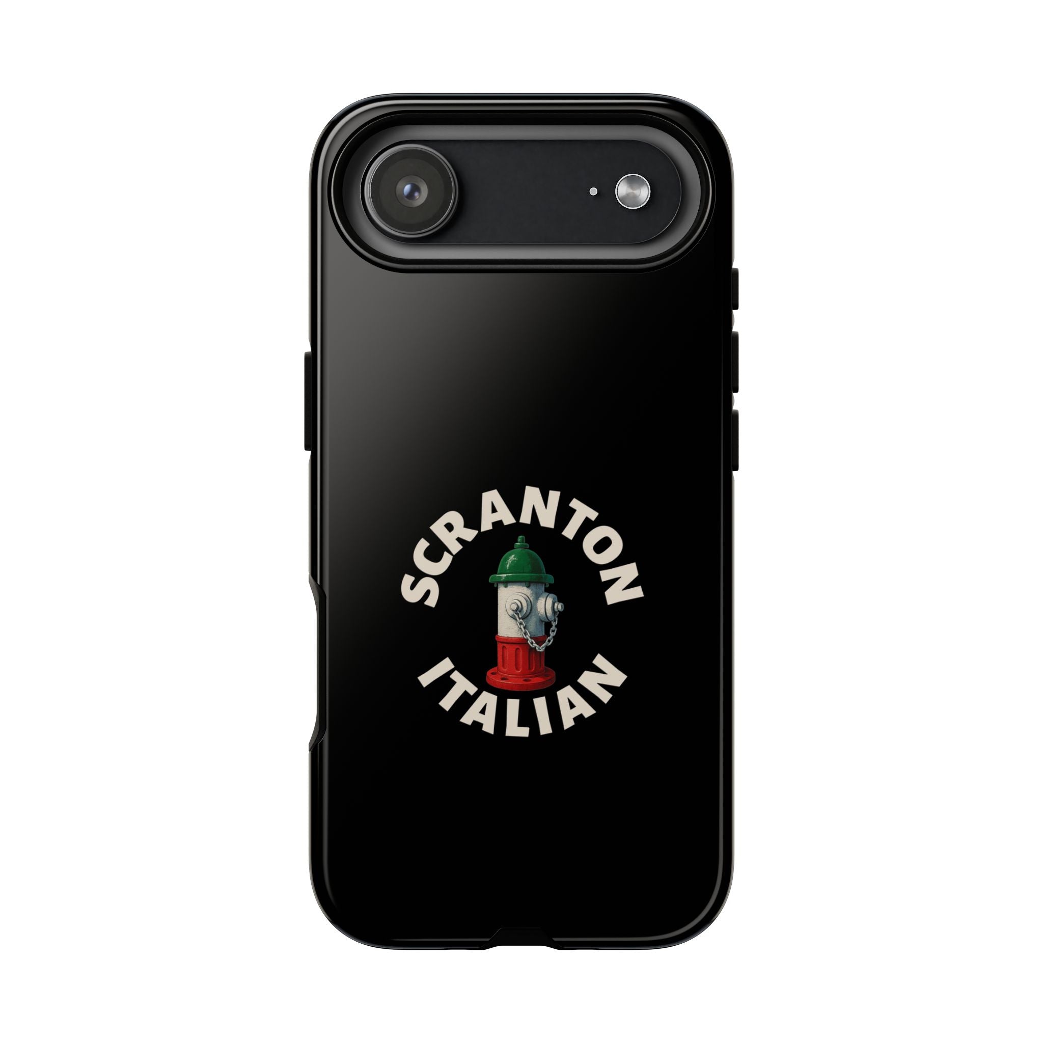 Scranton Italian Black Phone Case, Tough Cases for iPhone, Gift for Italians, Stylish Phone Cover, Unique Phone Accessory
