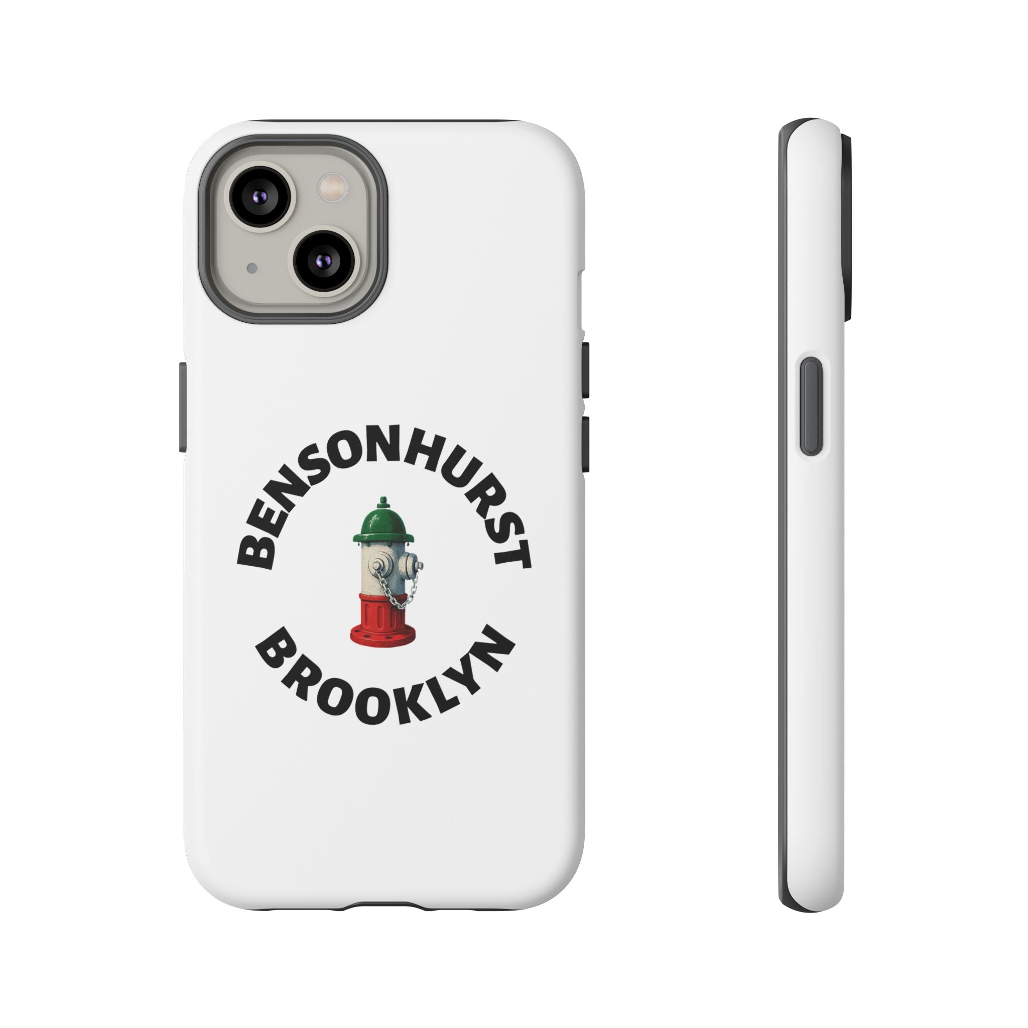 Bensonhurst Brooklyn White Phone Case, Urban Style Phone Cover, Tough Smartphone Case, Gift for Italian Heritage, Fun Streetwear Accessories