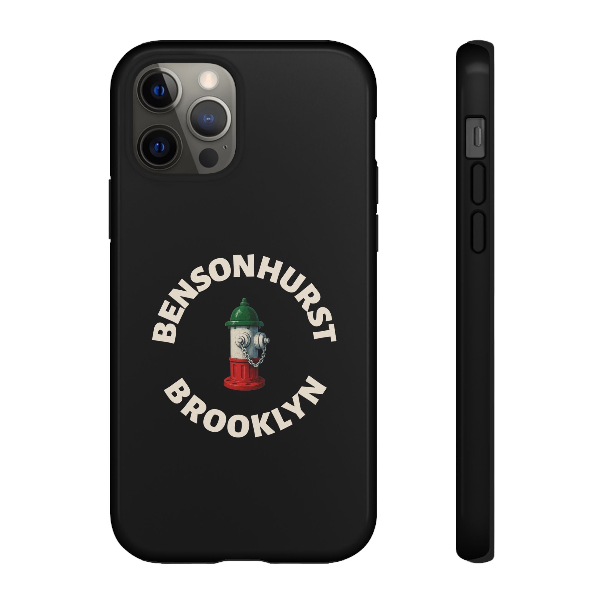 Bensonhurst Brooklyn Black Phone Case, Tough Cases for iPhone, Gift for Italians, Stylish Phone Cover, Unique Phone Accessory