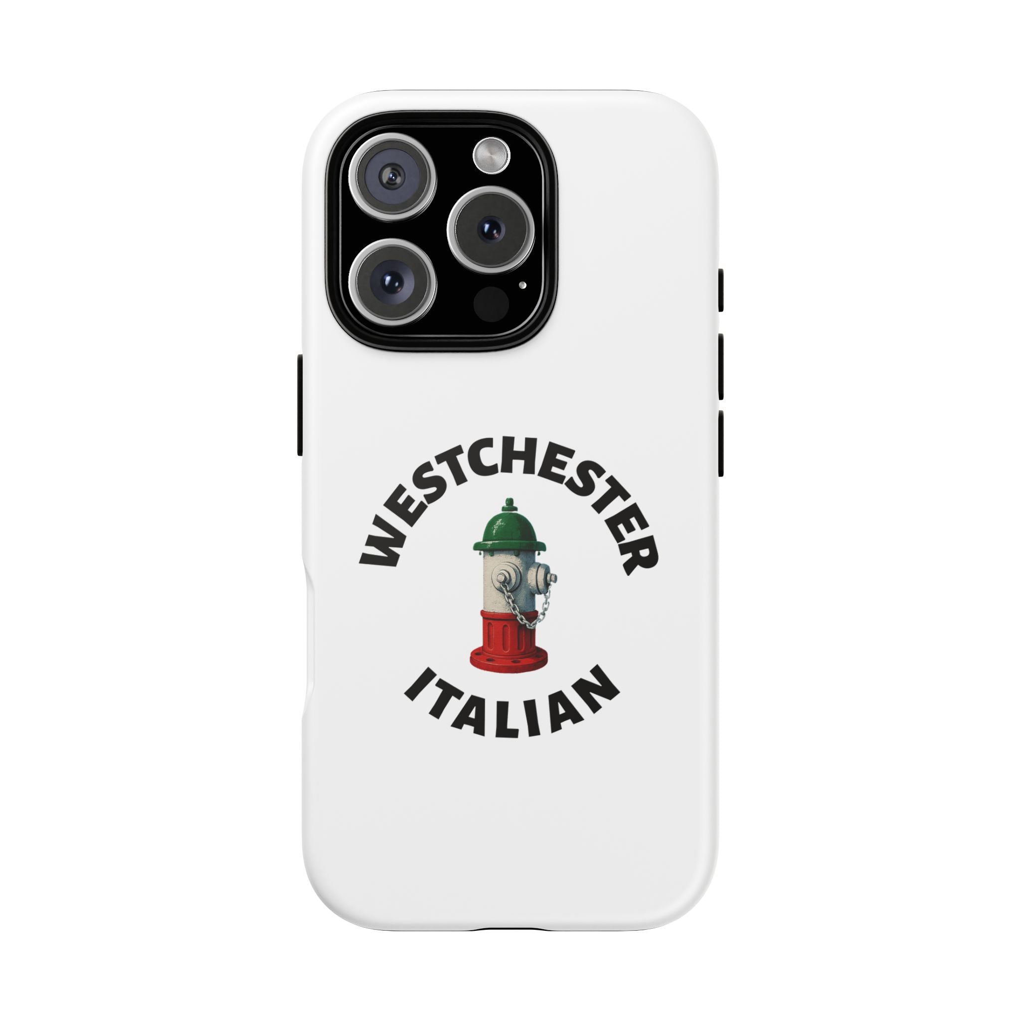 Westchester Italian White Phone Case, Urban Style Phone Cover, Tough Smartphone Case, Gift for Italian Heritage, Fun Streetwear Accessories