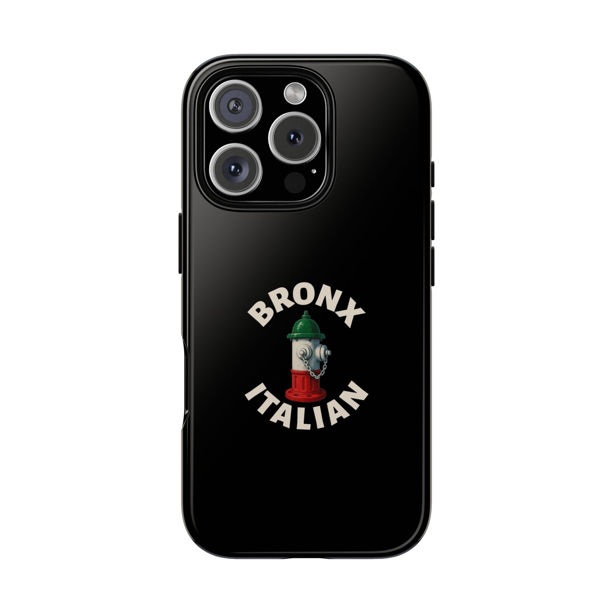 Bronx Italian Black Phone Case, Tough Cases for iPhone, Gift for Italians, Stylish Phone Cover, Unique Phone Accessory