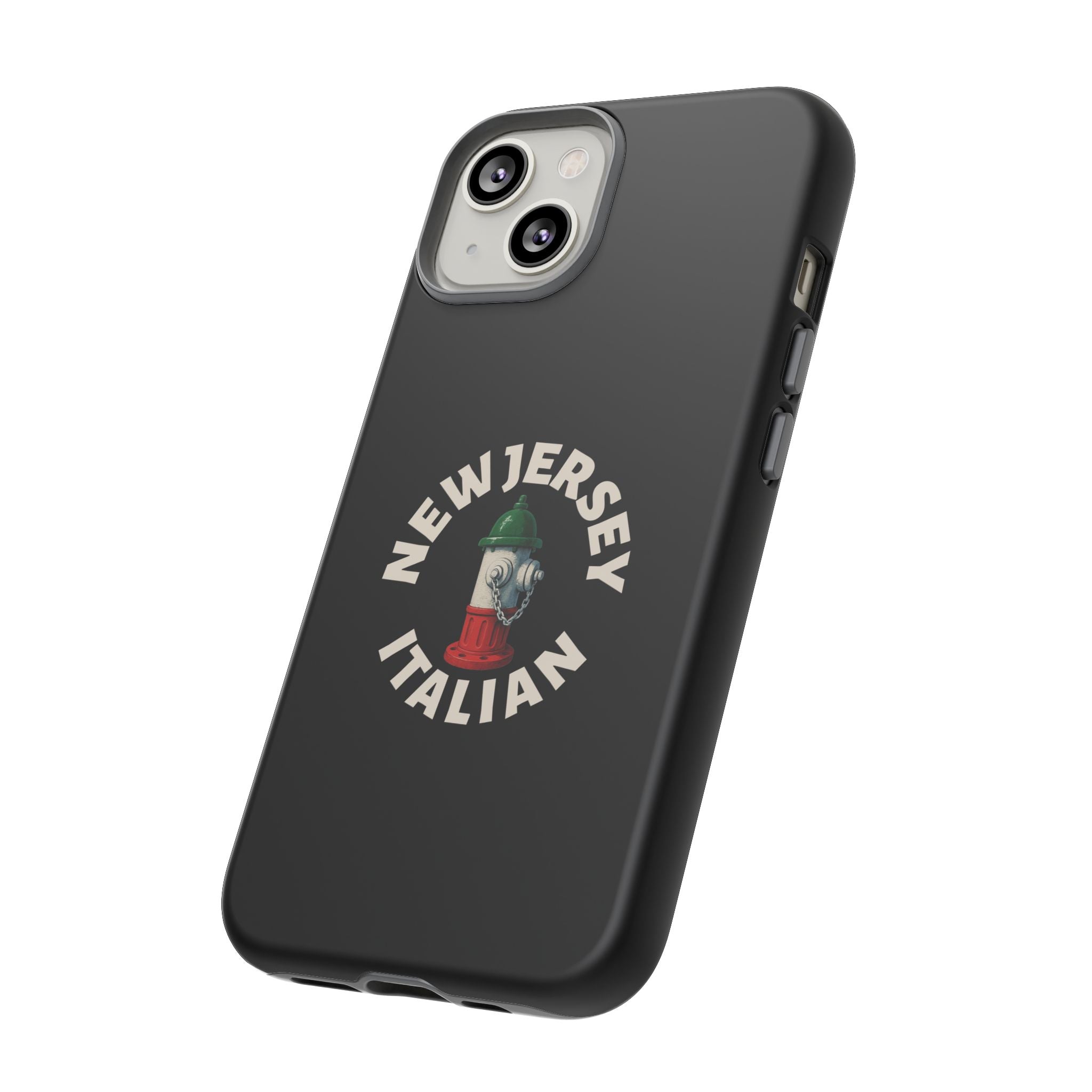 New Jersey Italian Black Phone Case, Tough Cases for iPhone, Gift for Italians, Stylish Phone Cover, Unique Phone Accessory