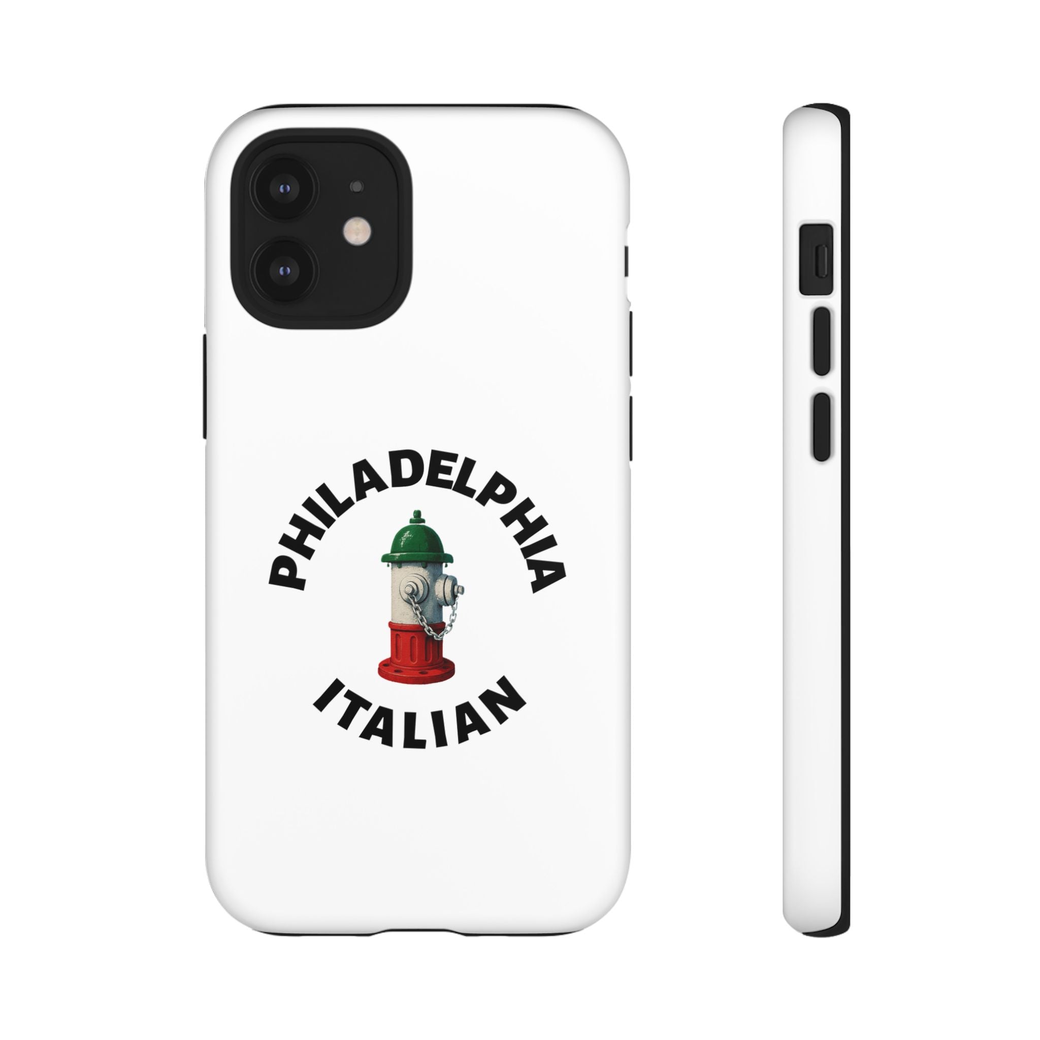 Philadelphia Italian White Phone Case, Urban Style Phone Cover, Tough Smartphone Case, Gift for Italian Heritage, Fun Streetwear Accessories