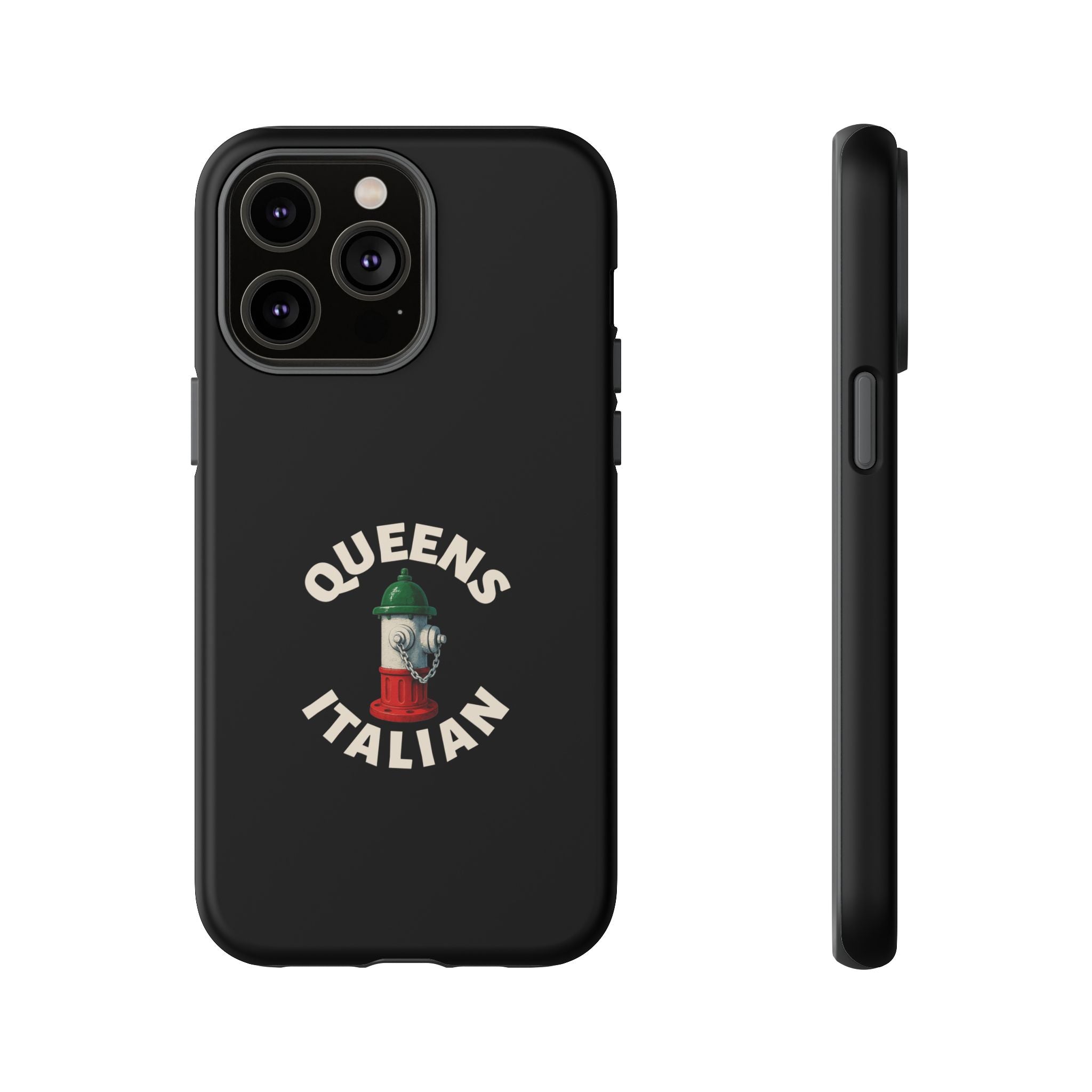 Queens Italian Black Phone Case, Tough Cases for iPhone, Gift for Italians, Stylish Phone Cover, Unique Phone Accessory