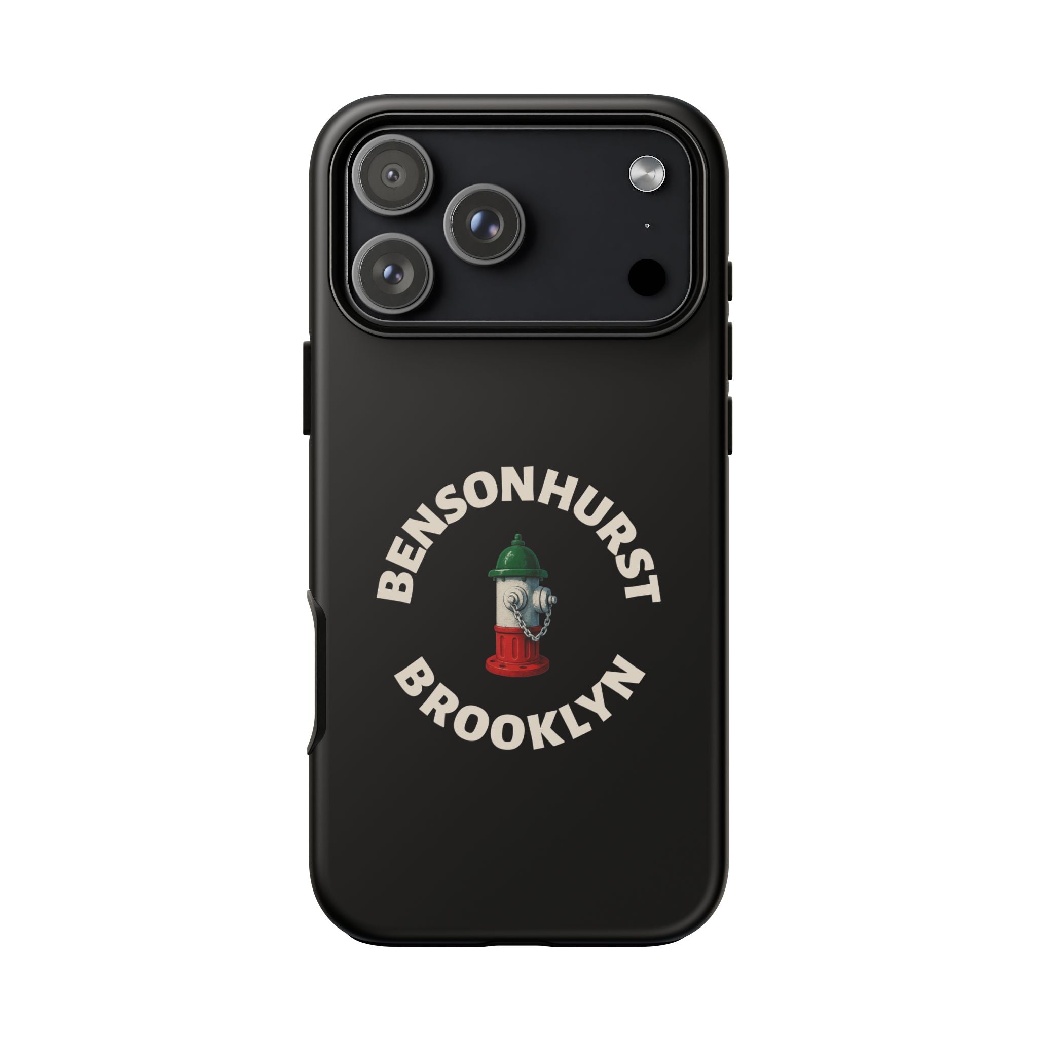Bensonhurst Brooklyn Black Phone Case, Tough Cases for iPhone, Gift for Italians, Stylish Phone Cover, Unique Phone Accessory