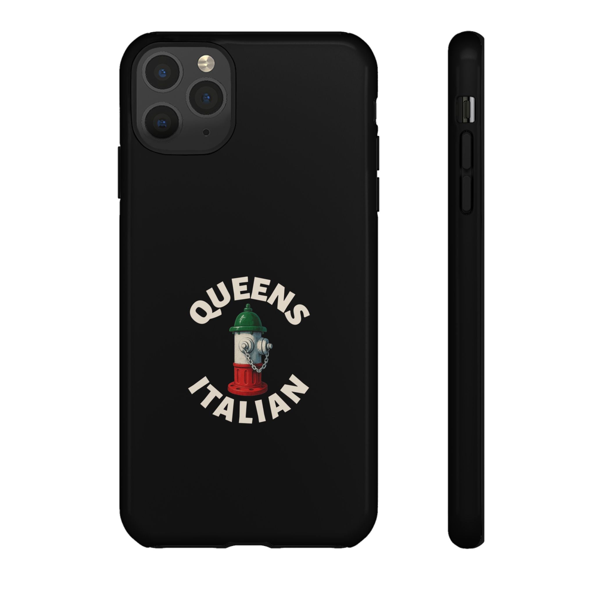Queens Italian Black Phone Case, Tough Cases for iPhone, Gift for Italians, Stylish Phone Cover, Unique Phone Accessory