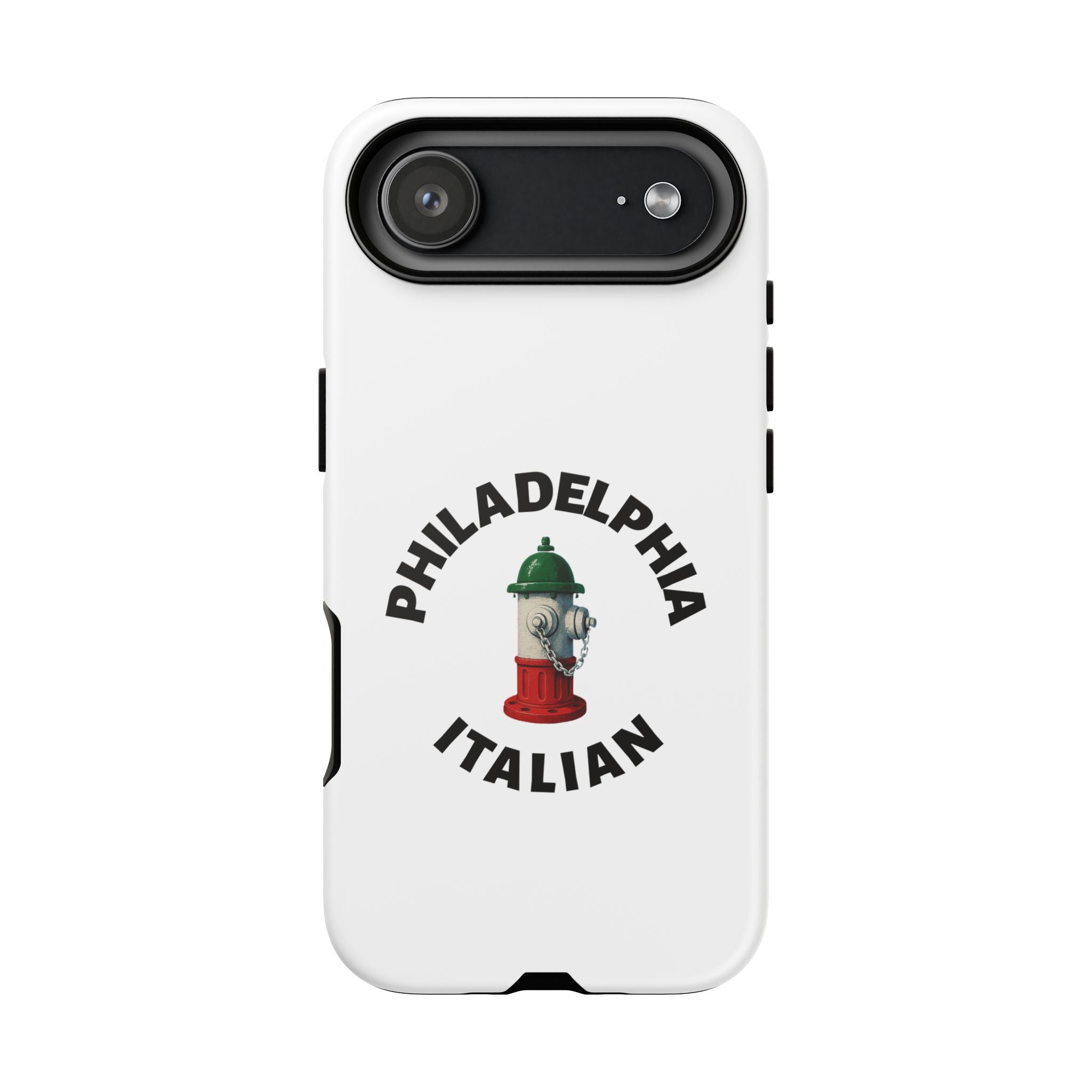 Philadelphia Italian White Phone Case, Urban Style Phone Cover, Tough Smartphone Case, Gift for Italian Heritage, Fun Streetwear Accessories