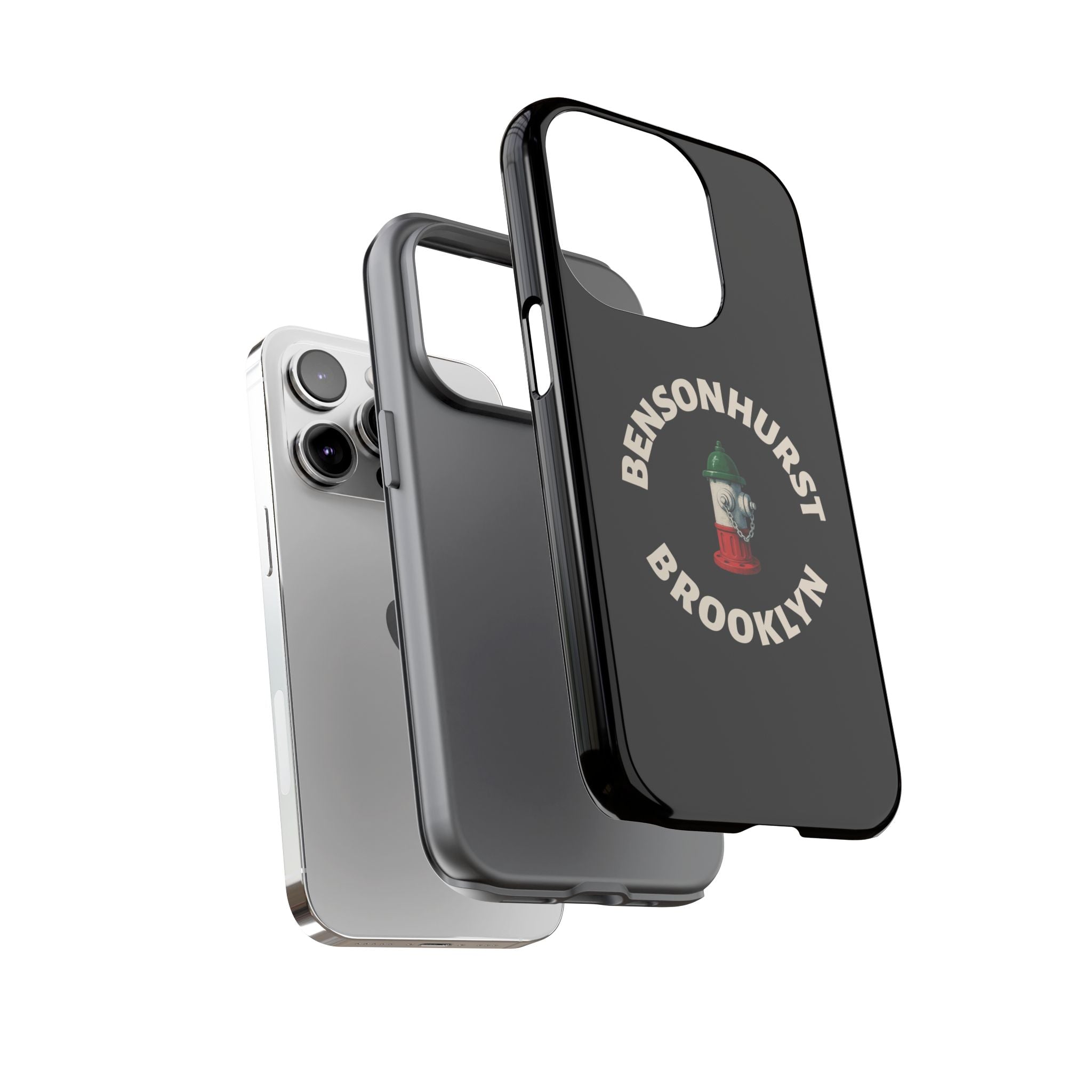 Bensonhurst Brooklyn Black Phone Case, Tough Cases for iPhone, Gift for Italians, Stylish Phone Cover, Unique Phone Accessory