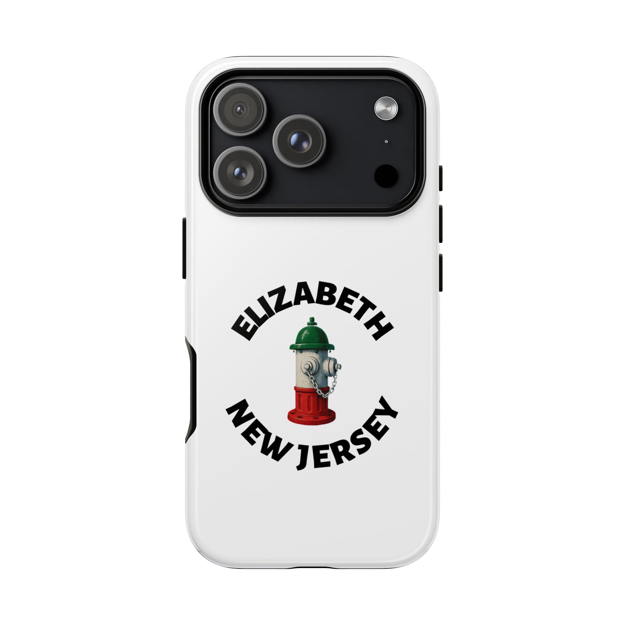 Elizabeth New Jersey White Phone Case, Urban Style Phone Cover, Tough Smartphone Case, Gift for Italian Heritage, Fun Streetwear Accessories