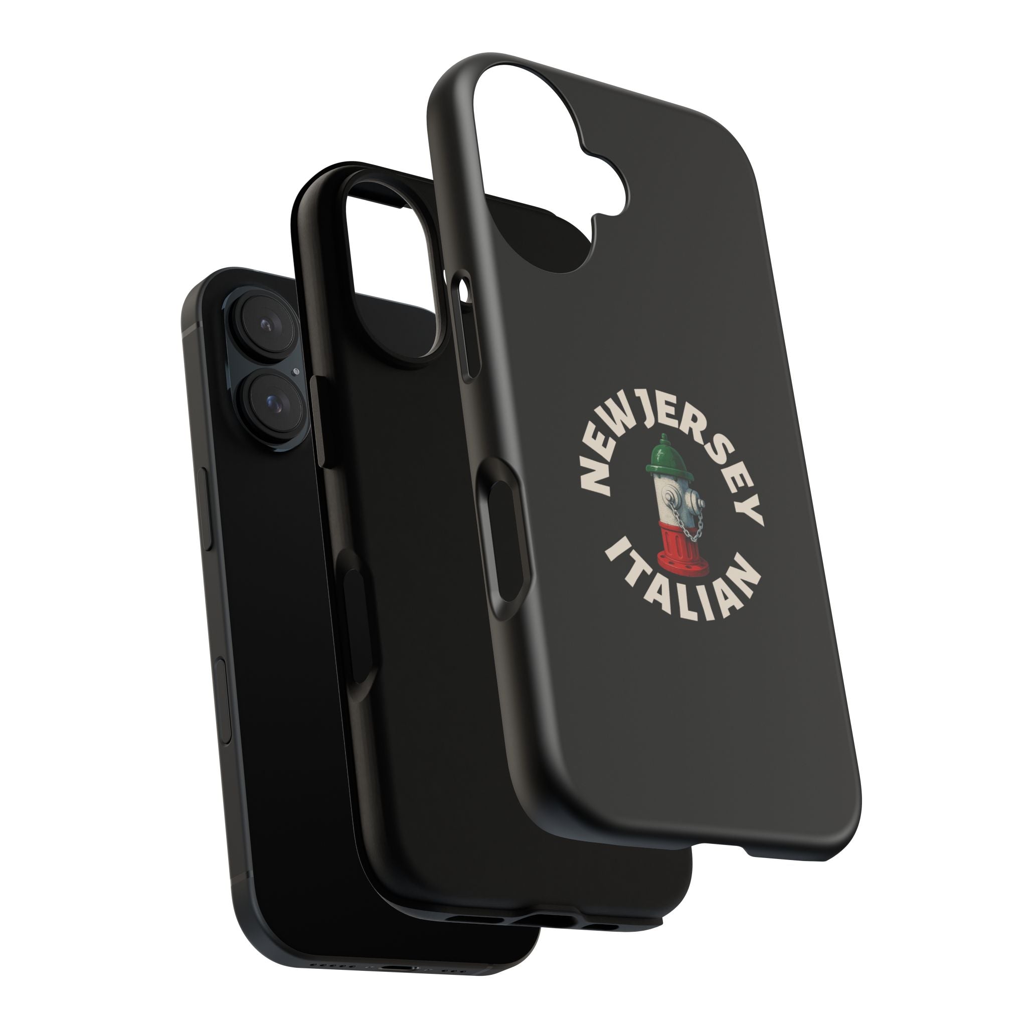 New Jersey Italian Black Phone Case, Tough Cases for iPhone, Gift for Italians, Stylish Phone Cover, Unique Phone Accessory