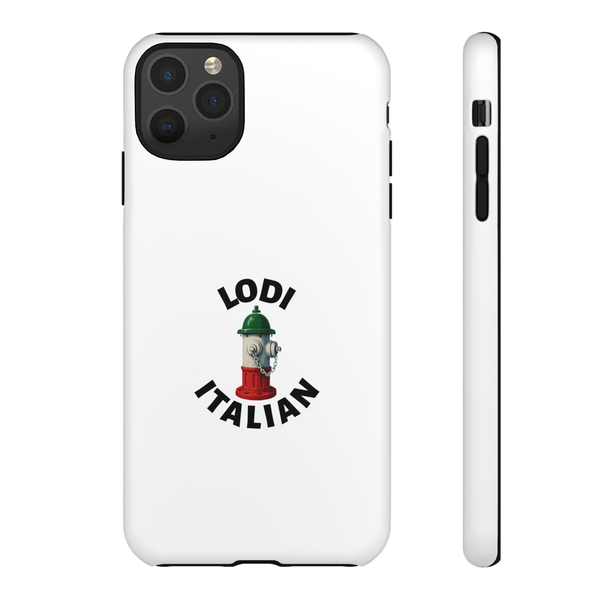 Lodi Italian White Phone Case, Urban Style Phone Cover, Tough Smartphone Case, Gift for Italian Heritage, Fun Streetwear Accessories