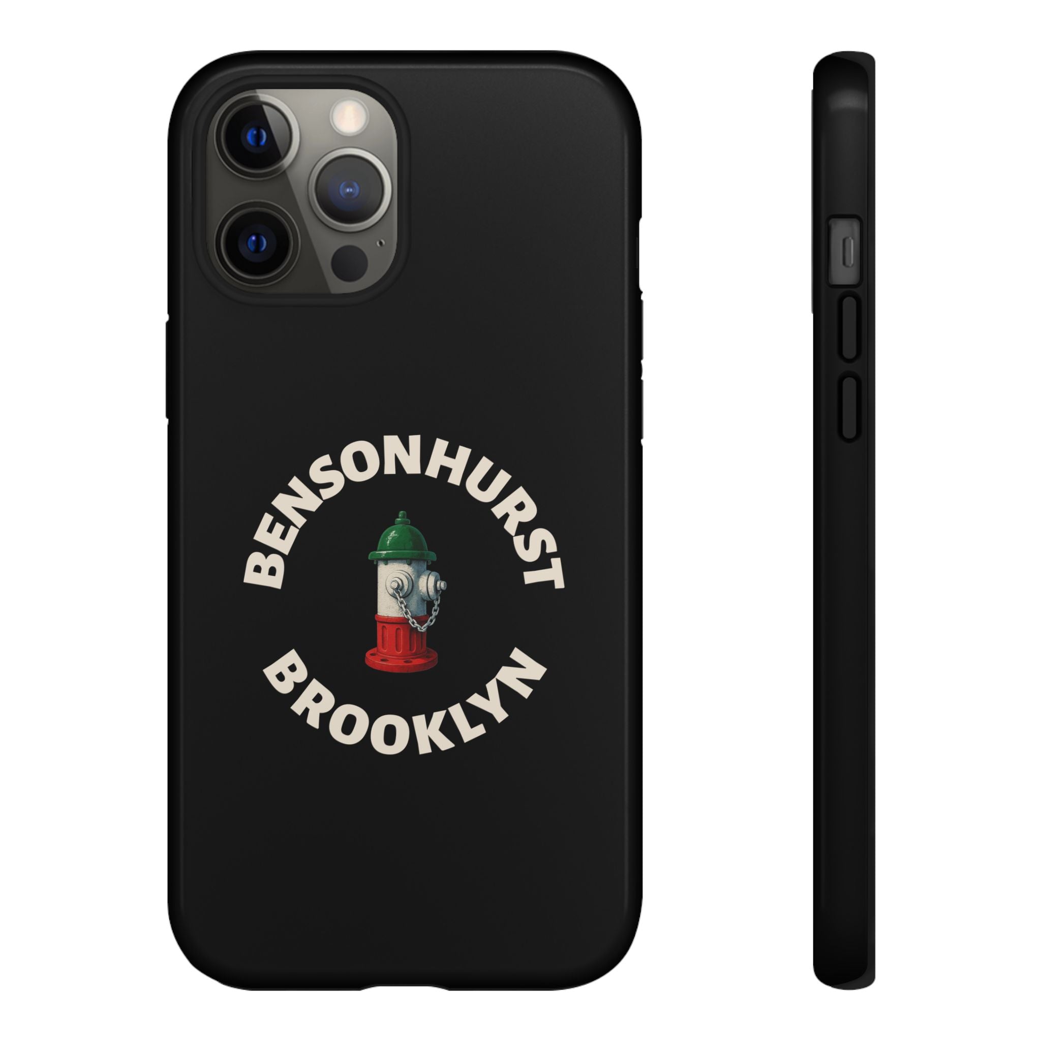 Bensonhurst Brooklyn Black Phone Case, Tough Cases for iPhone, Gift for Italians, Stylish Phone Cover, Unique Phone Accessory