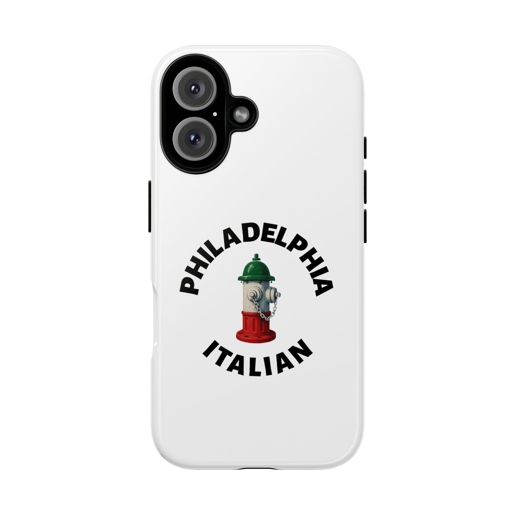 Philadelphia Italian White Phone Case, Urban Style Phone Cover, Tough Smartphone Case, Gift for Italian Heritage, Fun Streetwear Accessories