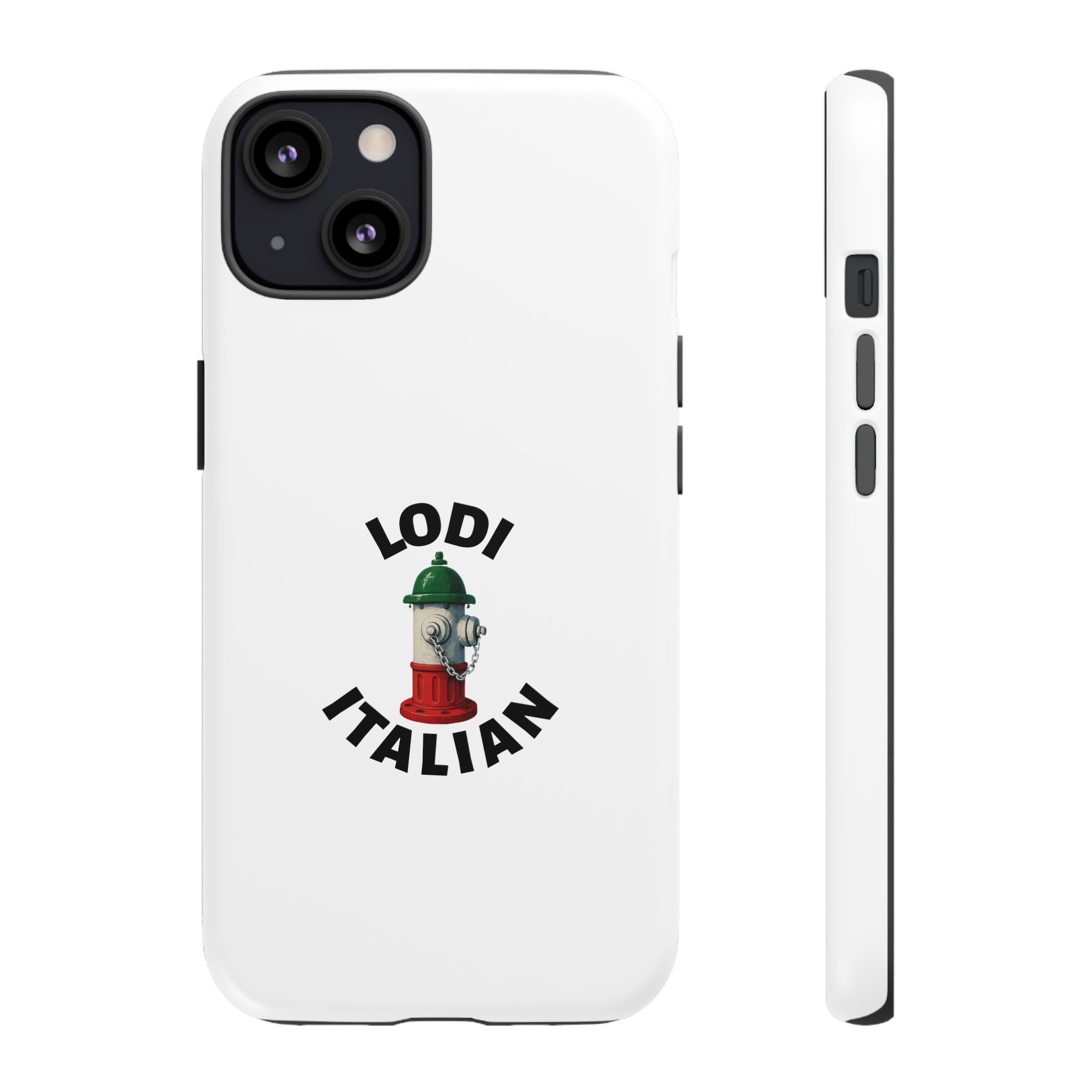 Lodi Italian White Phone Case, Urban Style Phone Cover, Tough Smartphone Case, Gift for Italian Heritage, Fun Streetwear Accessories