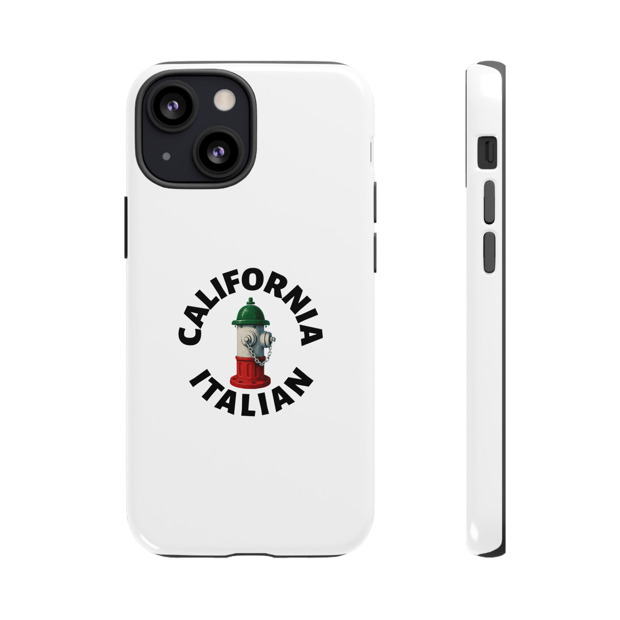 California Italian White Phone Case, Urban Style Phone Cover, Tough Smartphone Case, Gift for Italian Heritage, Fun Streetwear Accessories