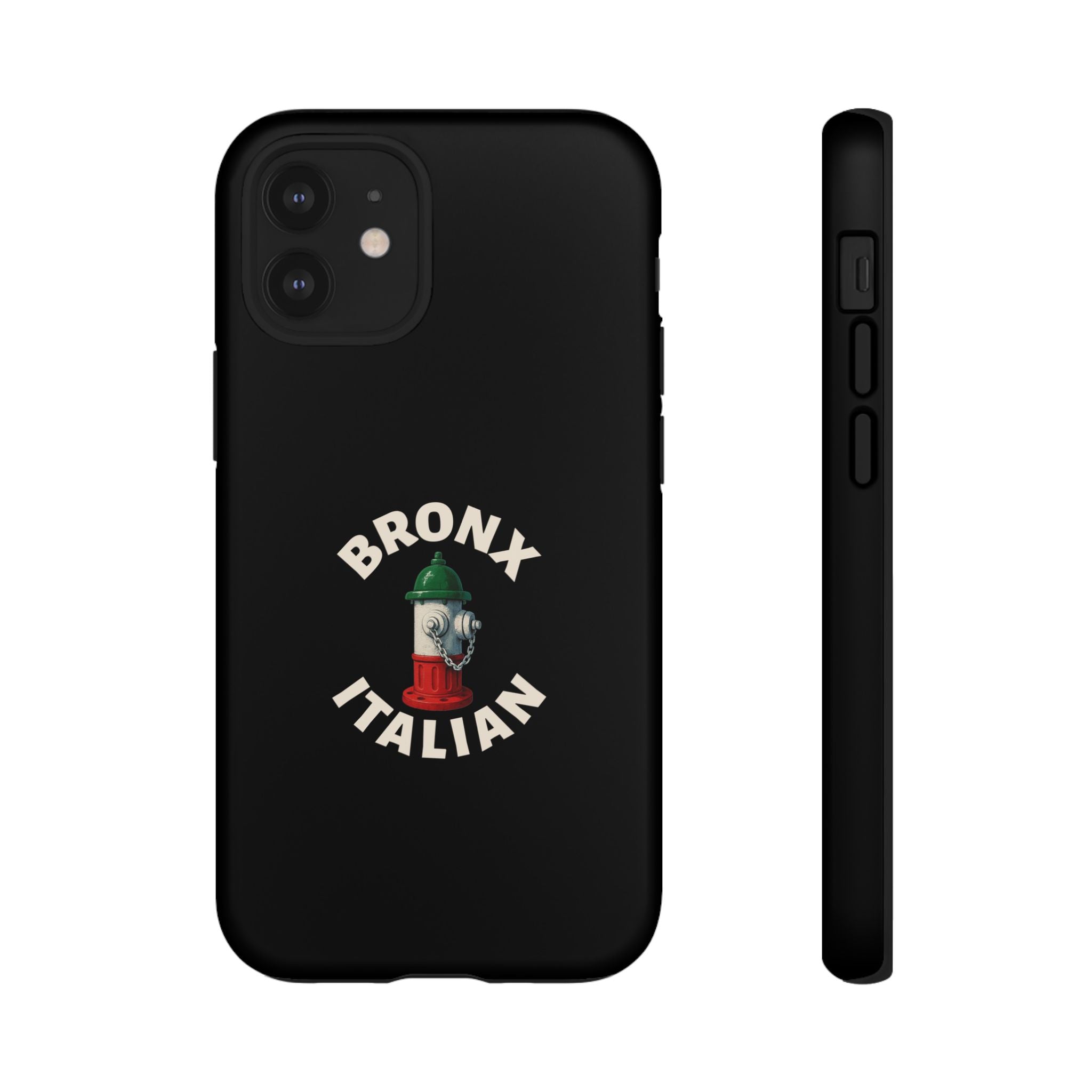 Bronx Italian Black Phone Case, Tough Cases for iPhone, Gift for Italians, Stylish Phone Cover, Unique Phone Accessory