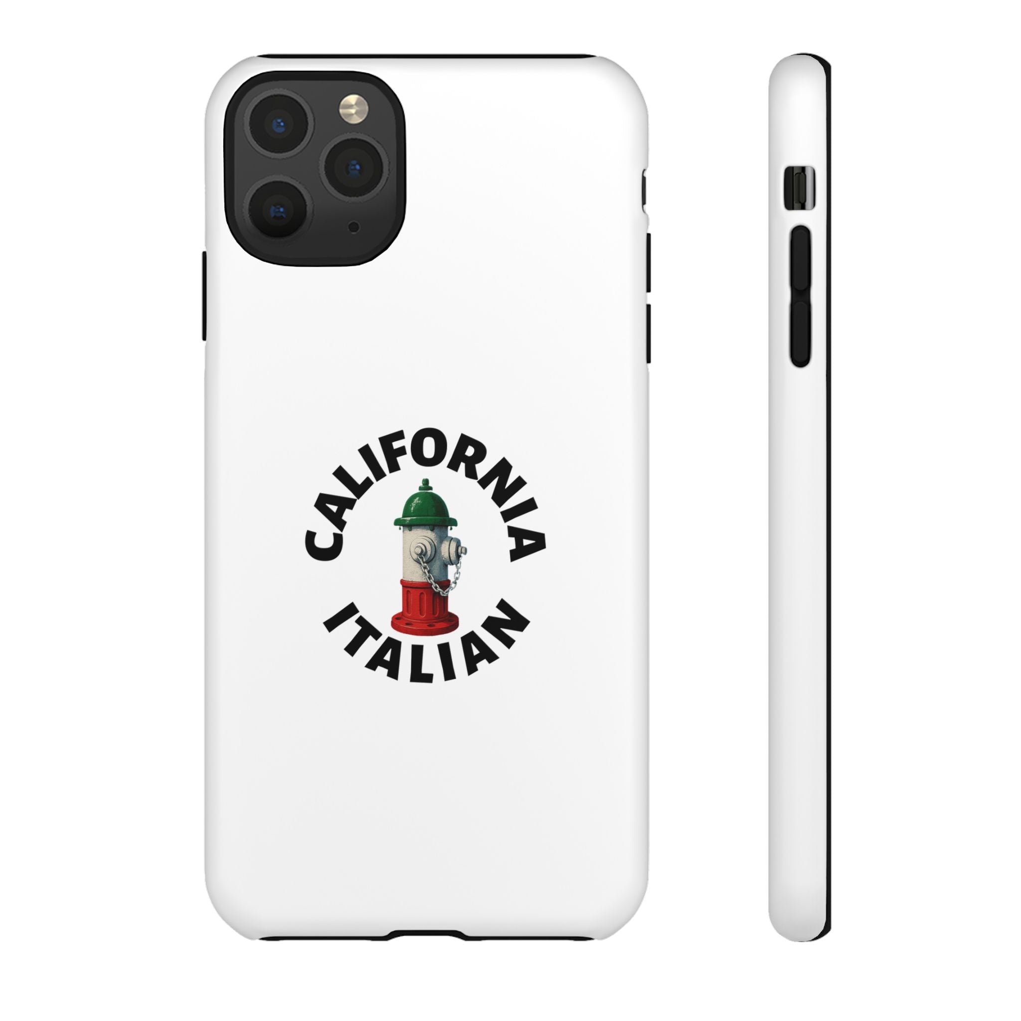 California Italian White Phone Case, Urban Style Phone Cover, Tough Smartphone Case, Gift for Italian Heritage, Fun Streetwear Accessories