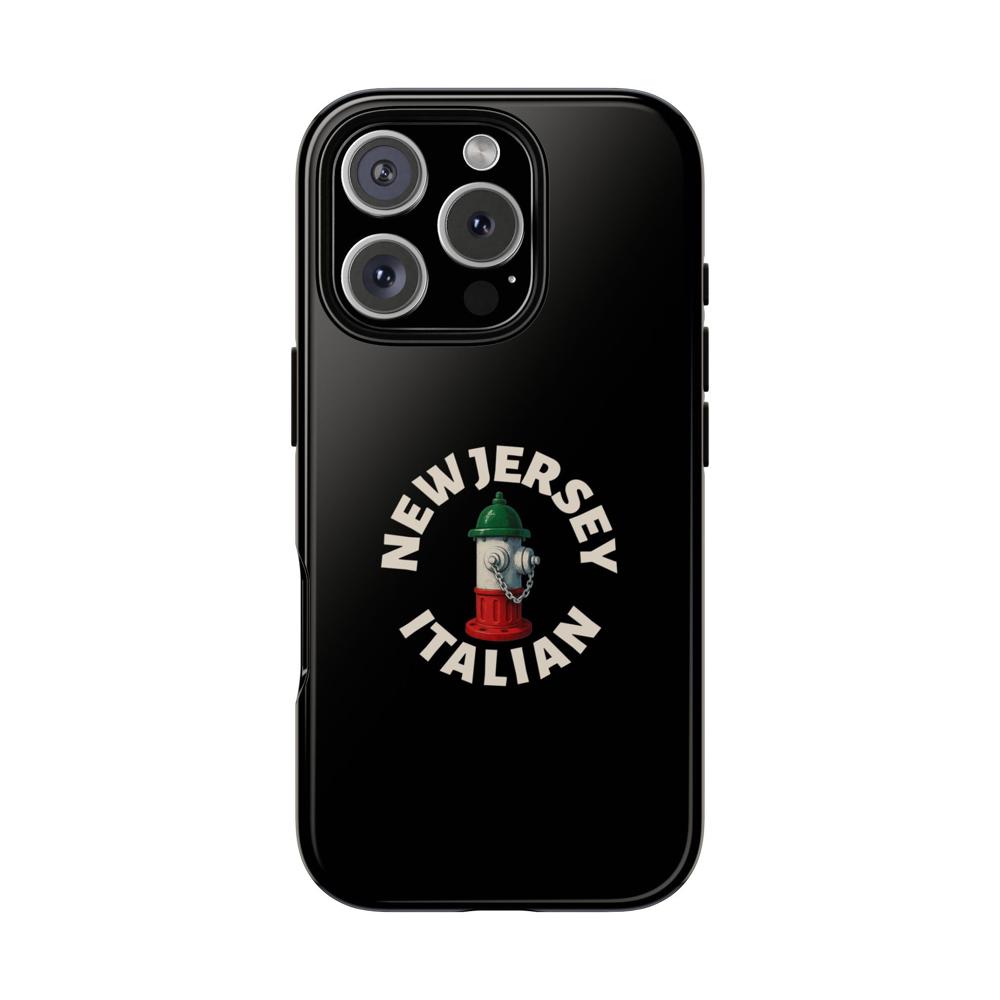 New Jersey Italian Black Phone Case, Tough Cases for iPhone, Gift for Italians, Stylish Phone Cover, Unique Phone Accessory