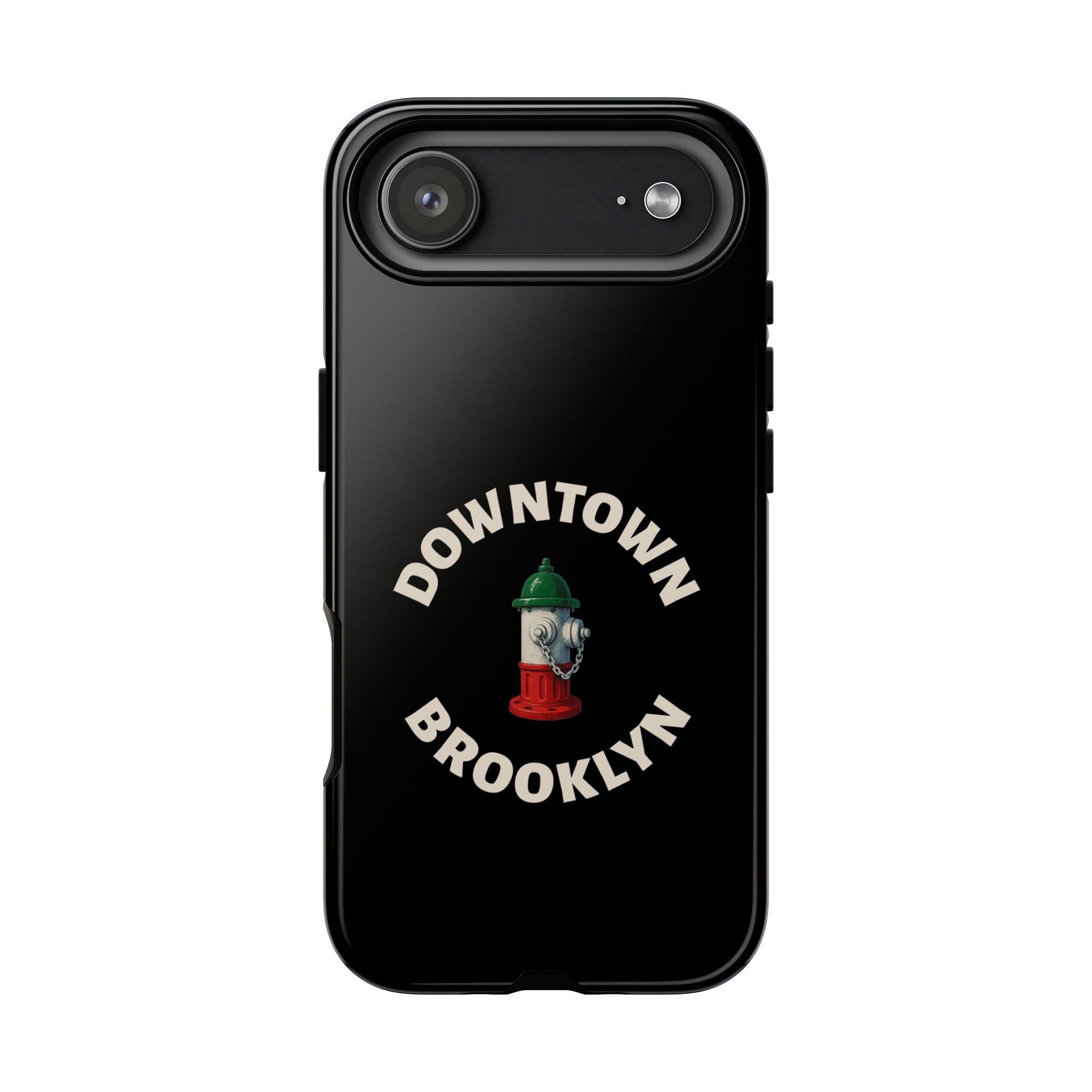 Downtown Brooklyn Black Phone Case, Tough Cases for iPhone, Gift for Italians, Stylish Phone Cover, Unique Phone Accessory