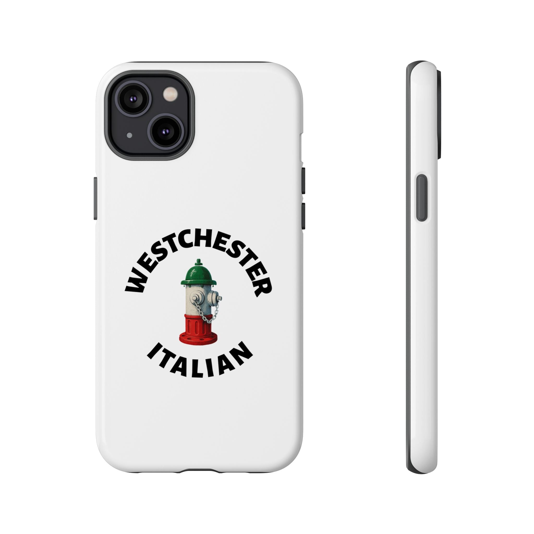 Westchester Italian White Phone Case, Urban Style Phone Cover, Tough Smartphone Case, Gift for Italian Heritage, Fun Streetwear Accessories