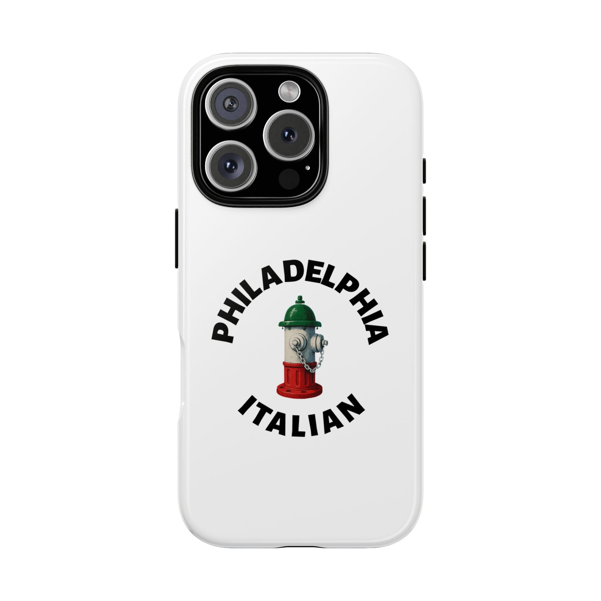 Philadelphia Italian White Phone Case, Urban Style Phone Cover, Tough Smartphone Case, Gift for Italian Heritage, Fun Streetwear Accessories