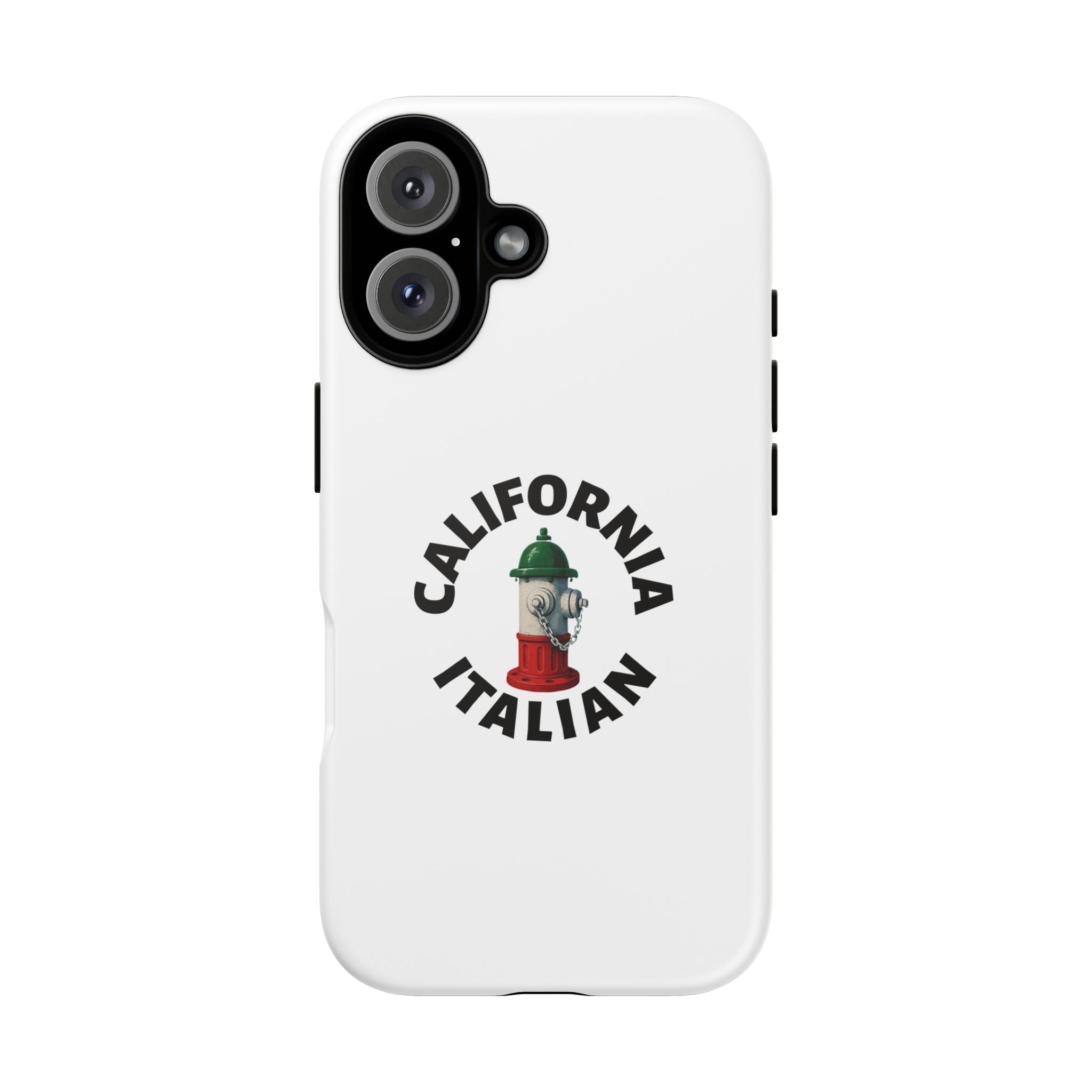 California Italian White Phone Case, Urban Style Phone Cover, Tough Smartphone Case, Gift for Italian Heritage, Fun Streetwear Accessories