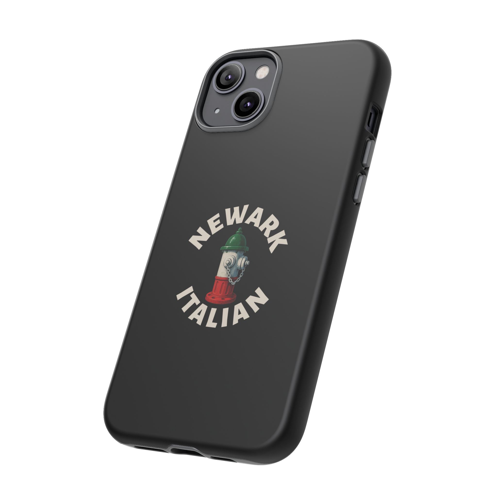 Newark Italian Black Phone Case, Tough Cases for iPhone, Gift for Italians, Stylish Phone Cover, Unique Phone Accessory