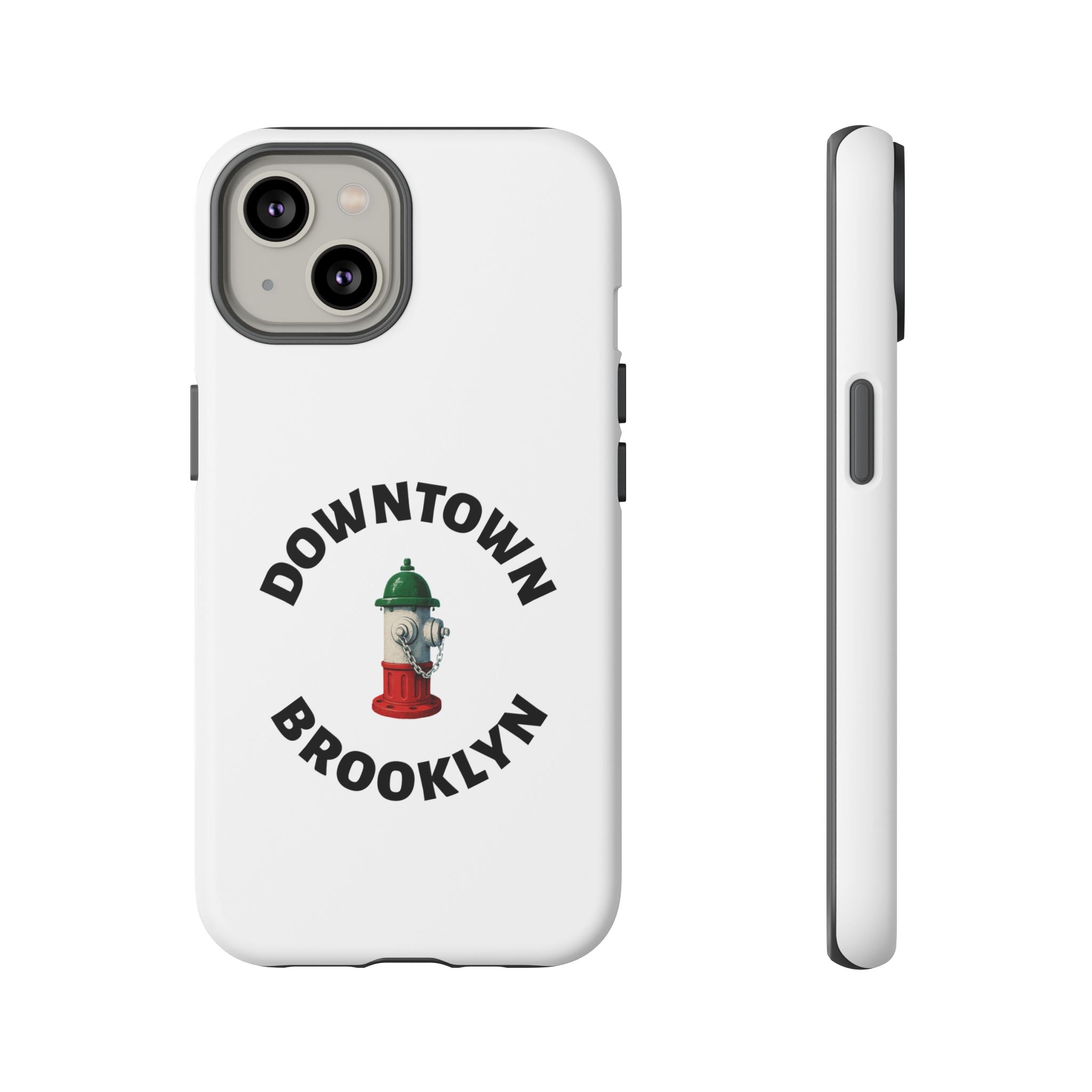 Downtown Brooklyn White Phone Case, Urban Style Phone Cover, Tough Smartphone Case, Gift for Italian Heritage, Fun Streetwear Accessories