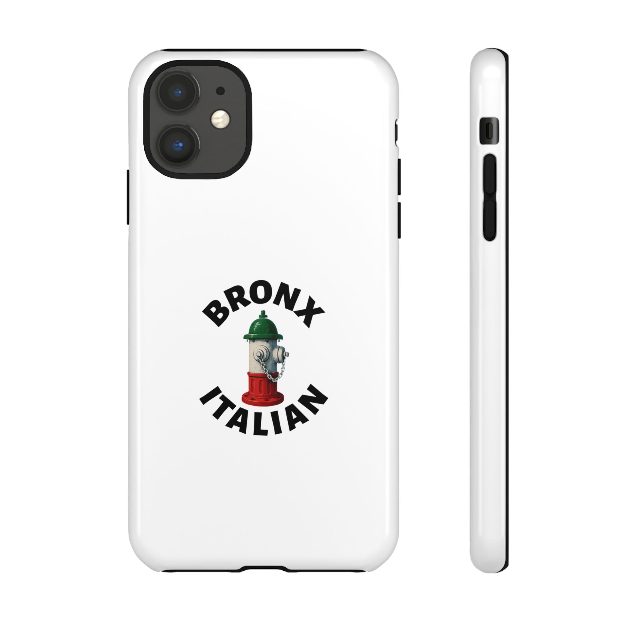 Bronx Italian White Phone Case, Urban Style Phone Cover, Tough Smartphone Case, Gift for Italian Heritage, Fun Streetwear Accessories