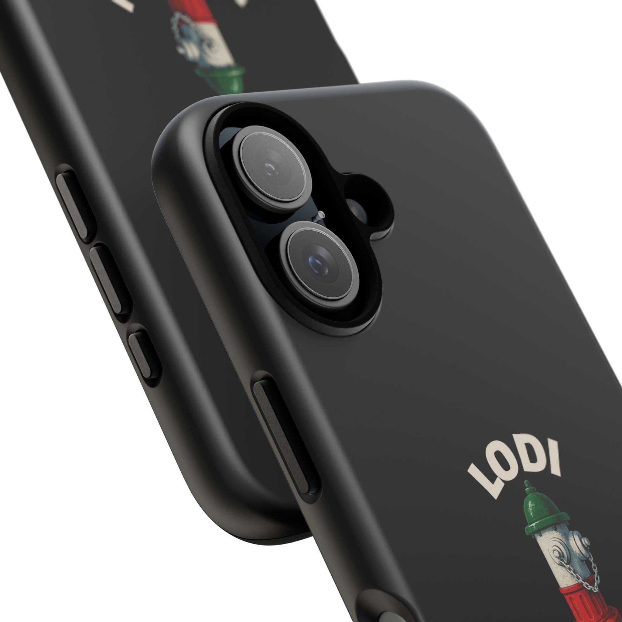 Lodi Italian Black Phone Case, Tough Cases for iPhone, Gift for Italians, Stylish Phone Cover, Unique Phone Accessory