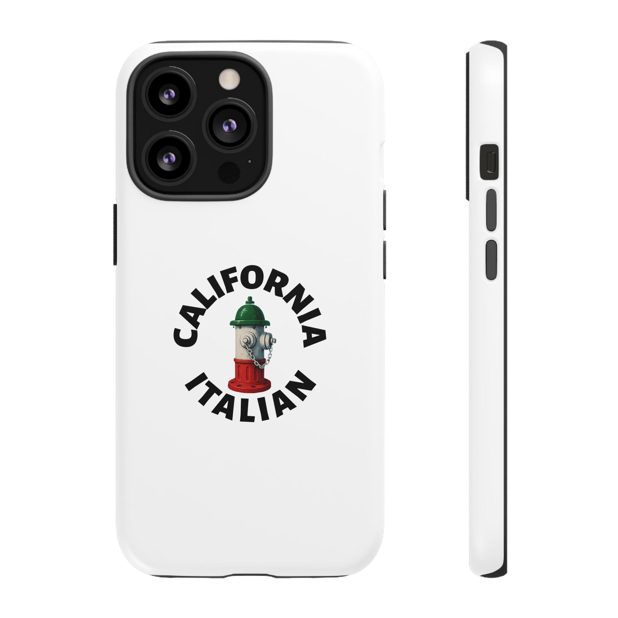 California Italian White Phone Case, Urban Style Phone Cover, Tough Smartphone Case, Gift for Italian Heritage, Fun Streetwear Accessories