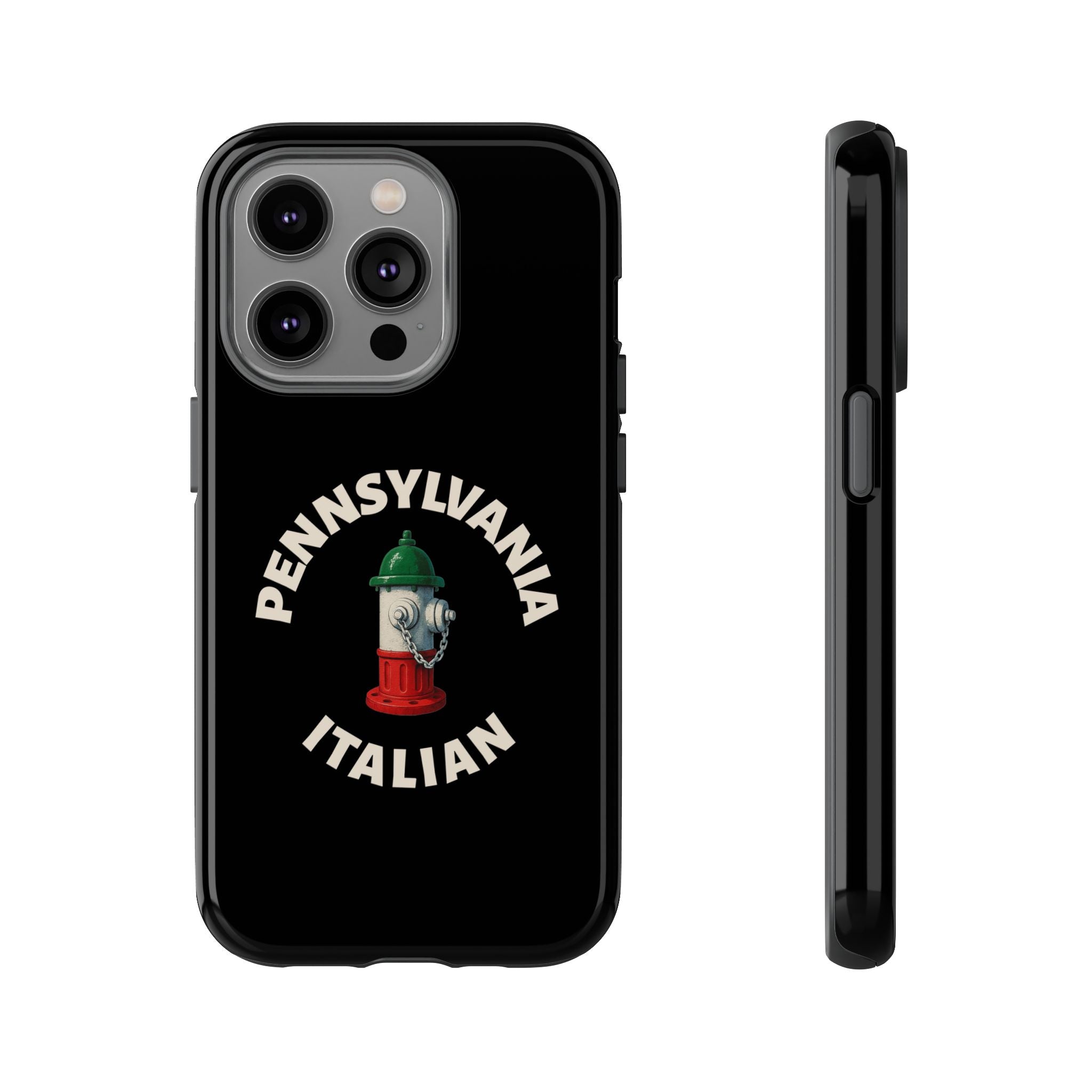 Pennsylvania Italian Black Phone Case, Tough Cases for iPhone, Gift for Italians, Stylish Phone Cover, Unique Phone Accessory