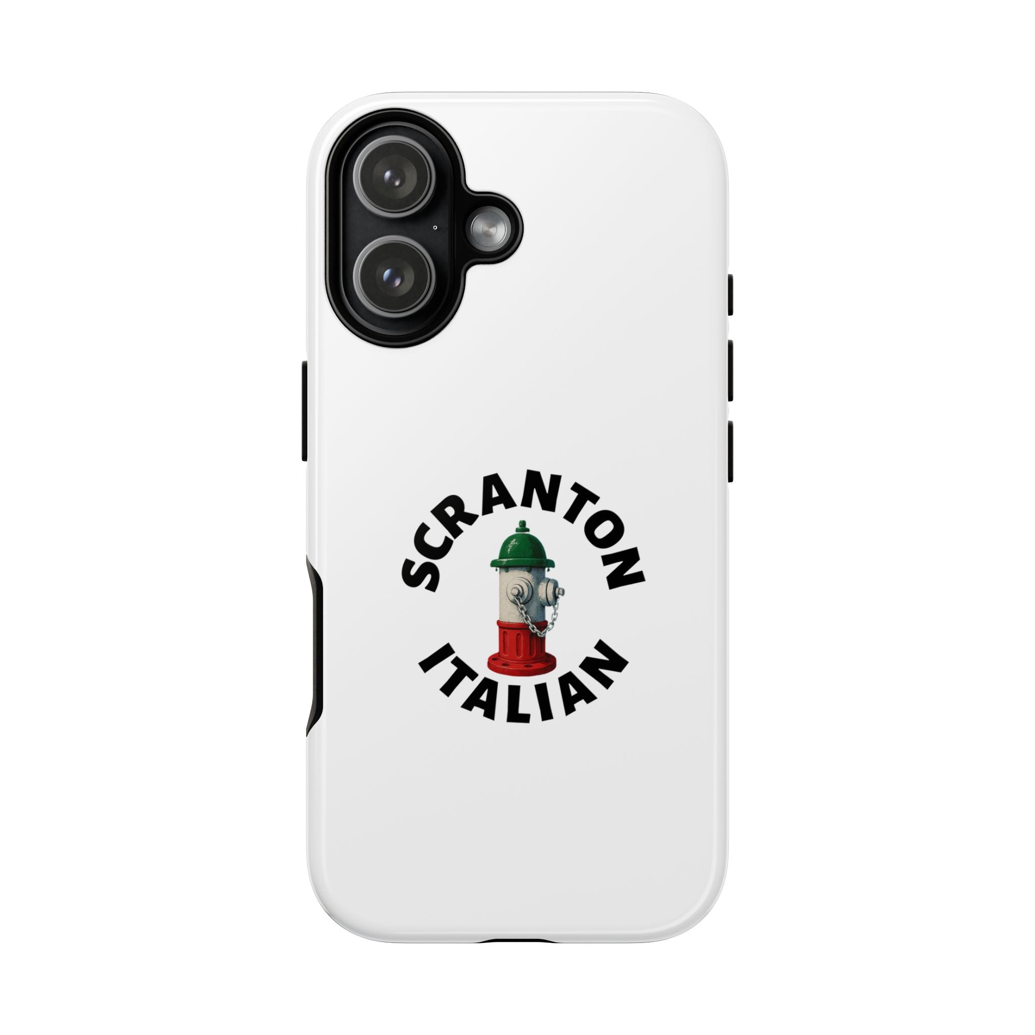 Scranton Italian White Phone Case, Urban Style Phone Cover, Tough Smartphone Case, Gift for Italian Heritage, Fun Streetwear Accessories