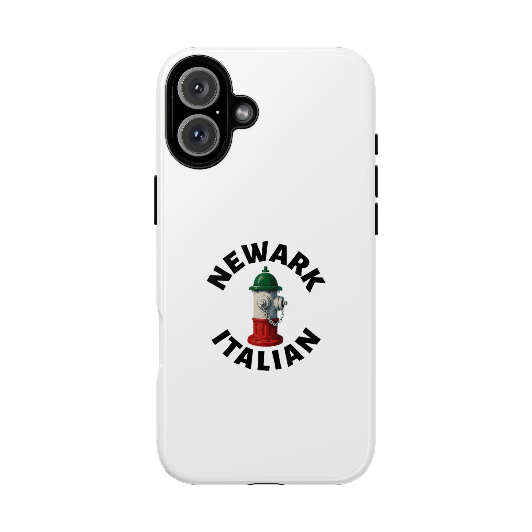 Newark Italian White Phone Case, Urban Style Phone Cover, Tough Smartphone Case, Gift for Italian Heritage, Fun Streetwear Accessories
