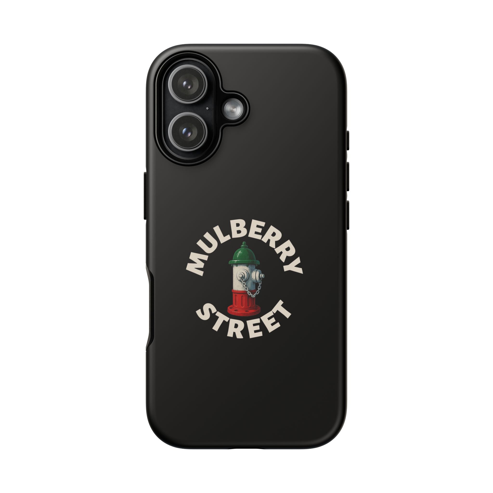 Mulberry Street Black Phone Case, Tough Cases for iPhone, Gift for Italians, Stylish Phone Cover, Unique Phone Accessory