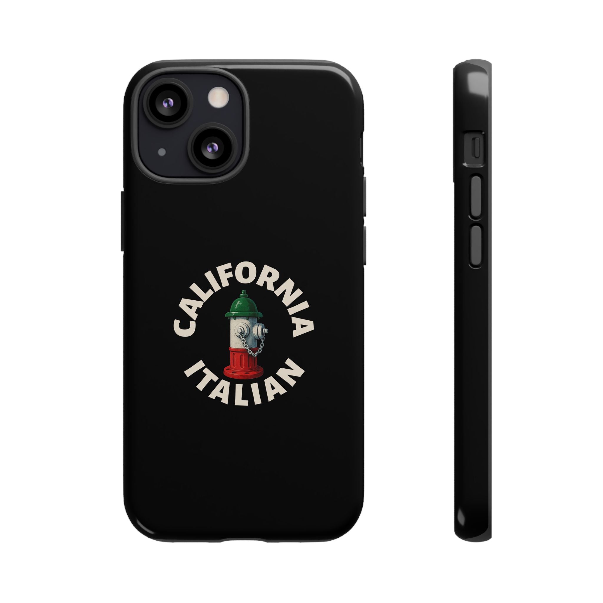 California Italian Black Phone Case, Tough Cases for iPhone, Gift for Italians, Stylish Phone Cover, Unique Phone Accessory
