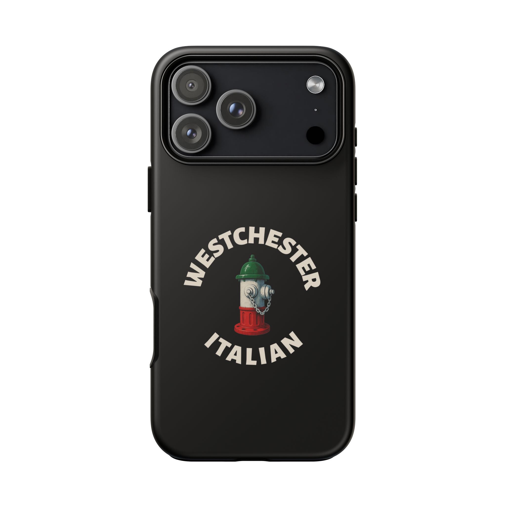 Westchester Italian Black Phone Case, Tough Cases for iPhone, Gift for Italians, Stylish Phone Cover, Unique Phone Accessory