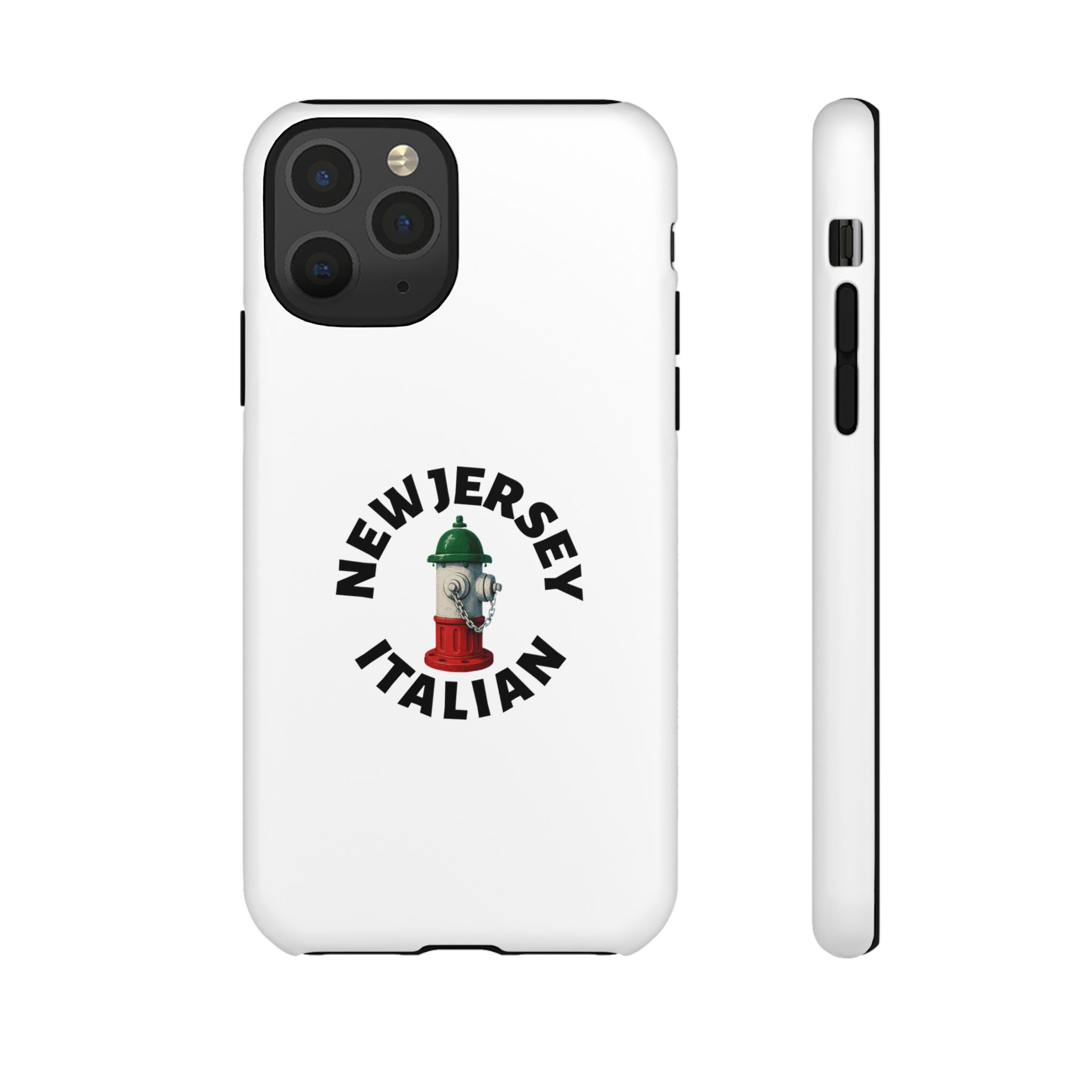 New Jersey Italian White Phone Case, Urban Style Phone Cover, Tough Smartphone Case, Gift for Italian Heritage, Fun Streetwear Accessories