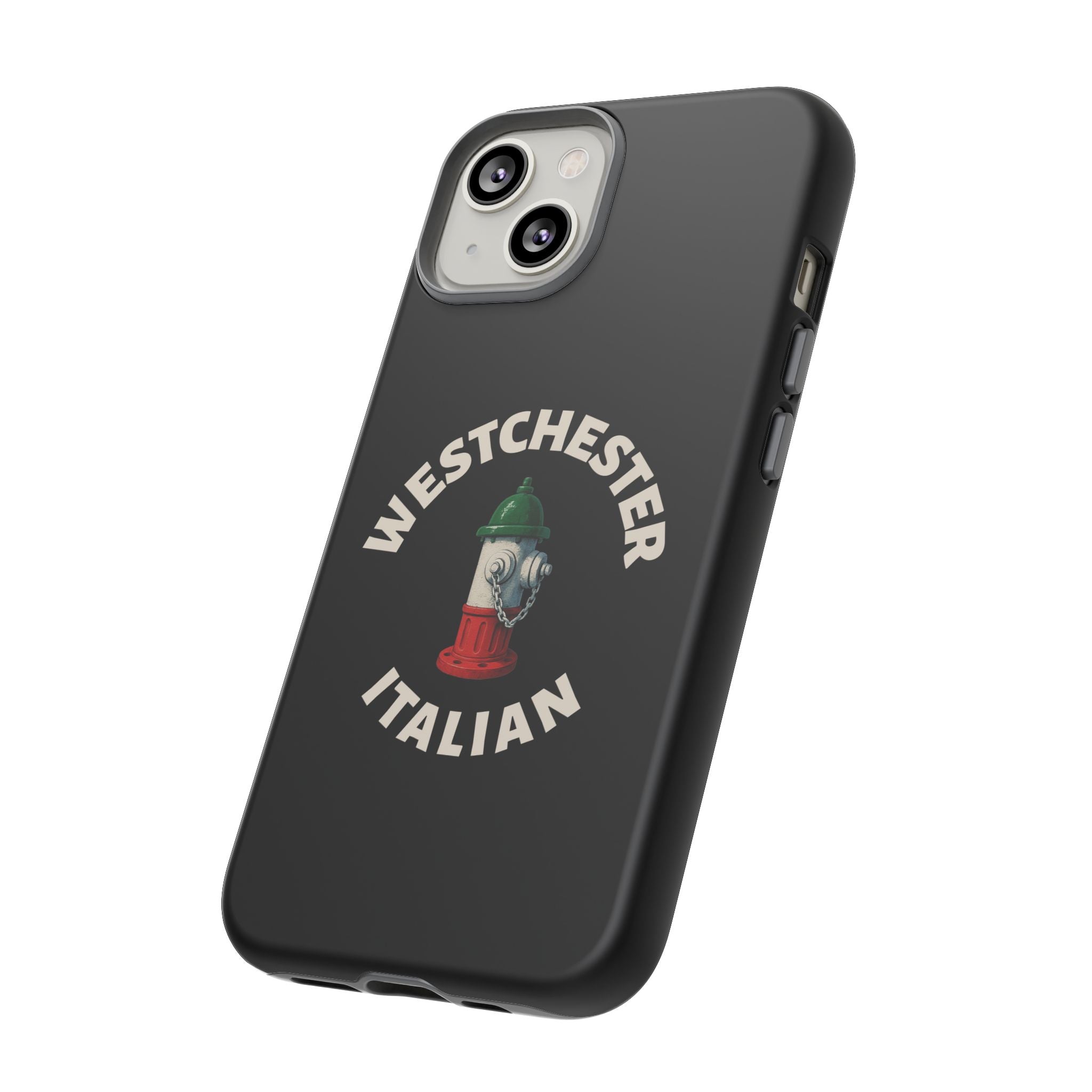 Westchester Italian Black Phone Case, Tough Cases for iPhone, Gift for Italians, Stylish Phone Cover, Unique Phone Accessory