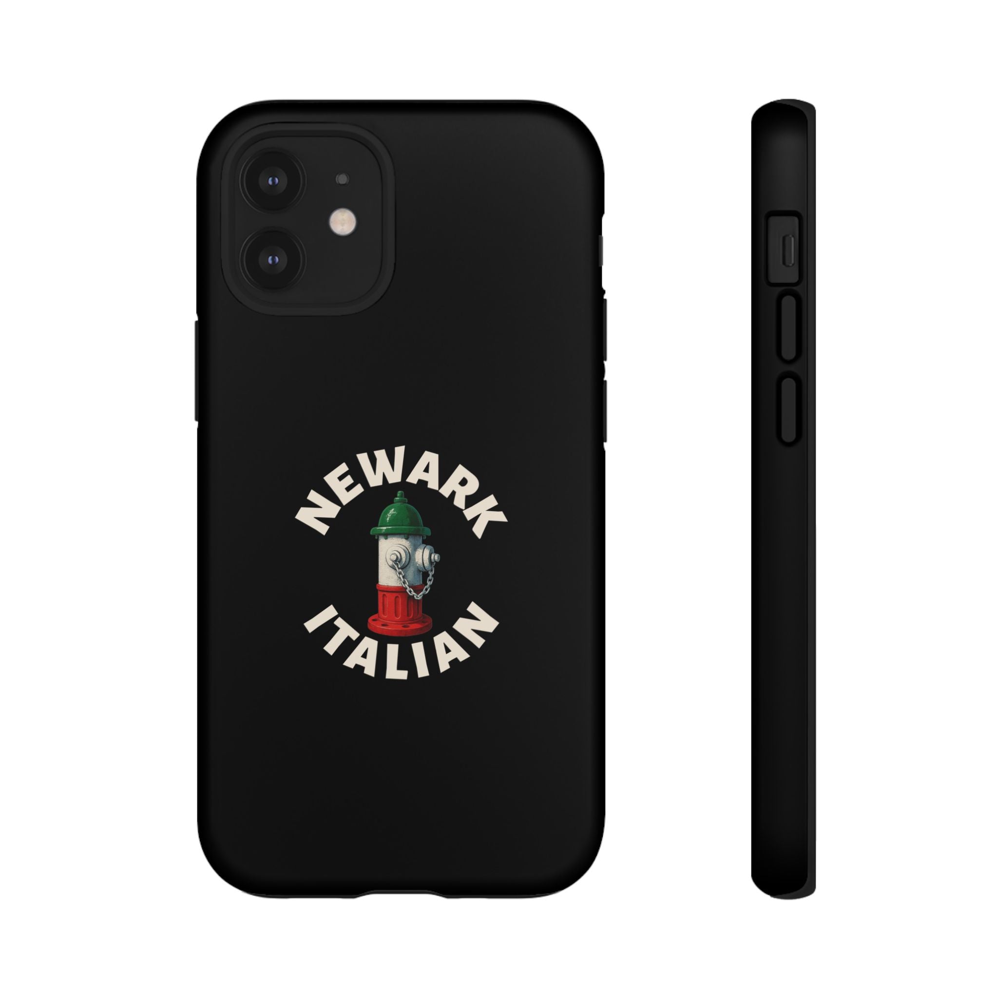 Newark Italian Black Phone Case, Tough Cases for iPhone, Gift for Italians, Stylish Phone Cover, Unique Phone Accessory