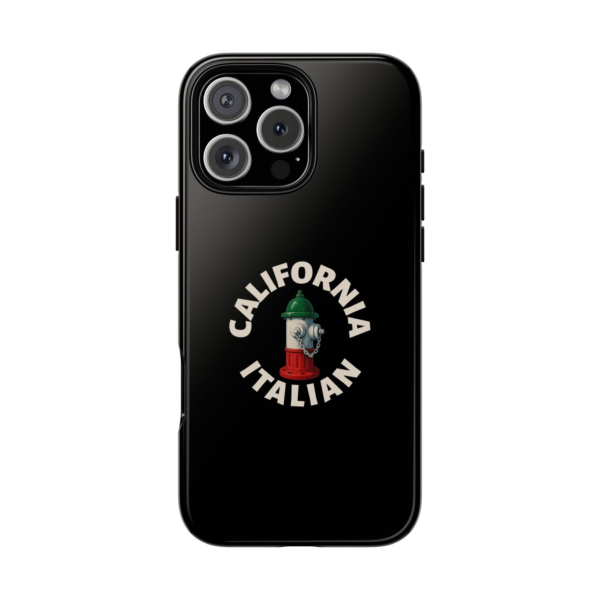 California Italian Black Phone Case, Tough Cases for iPhone, Gift for Italians, Stylish Phone Cover, Unique Phone Accessory