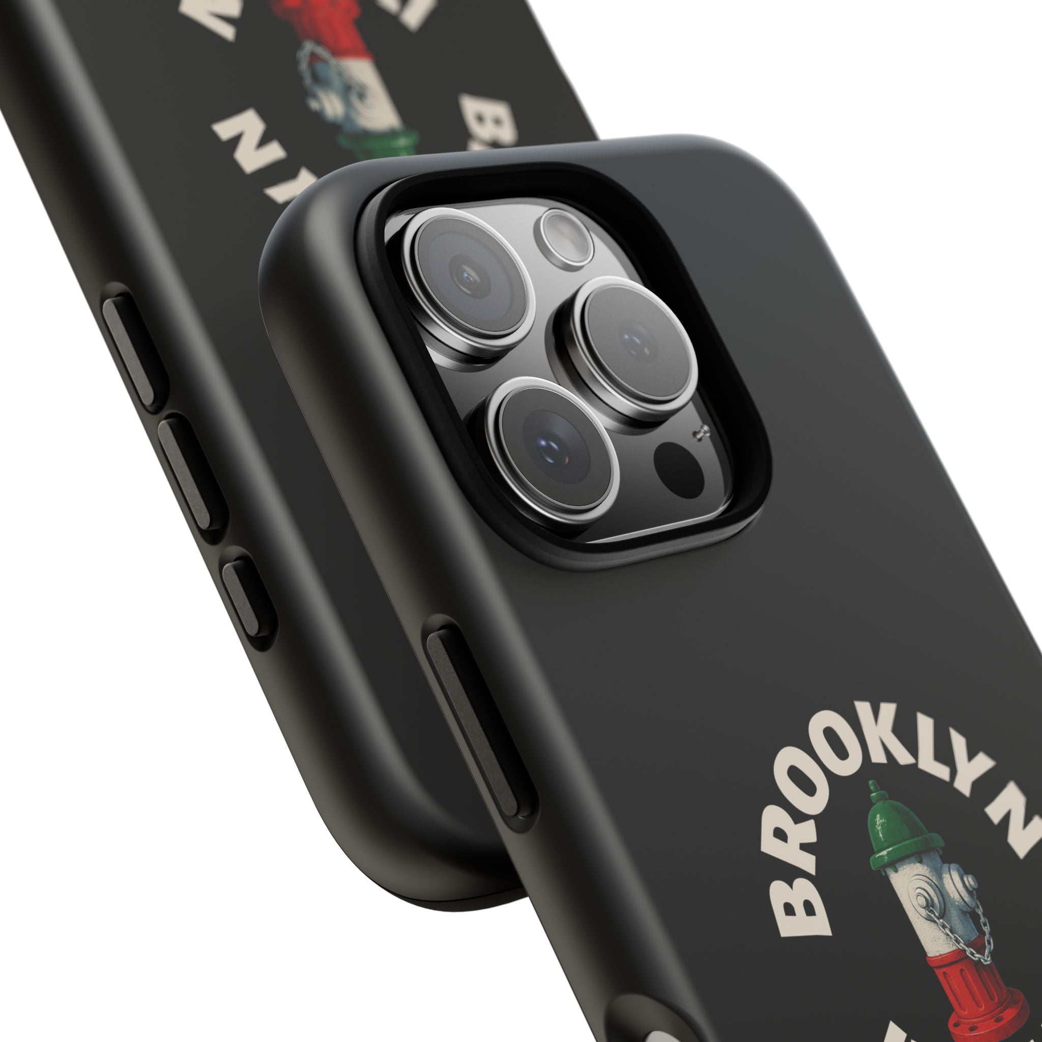 Brooklyn Italian Black Phone Case, Tough Cases for iPhone, Gift for Italians, Stylish Phone Cover, Unique Phone Accessory